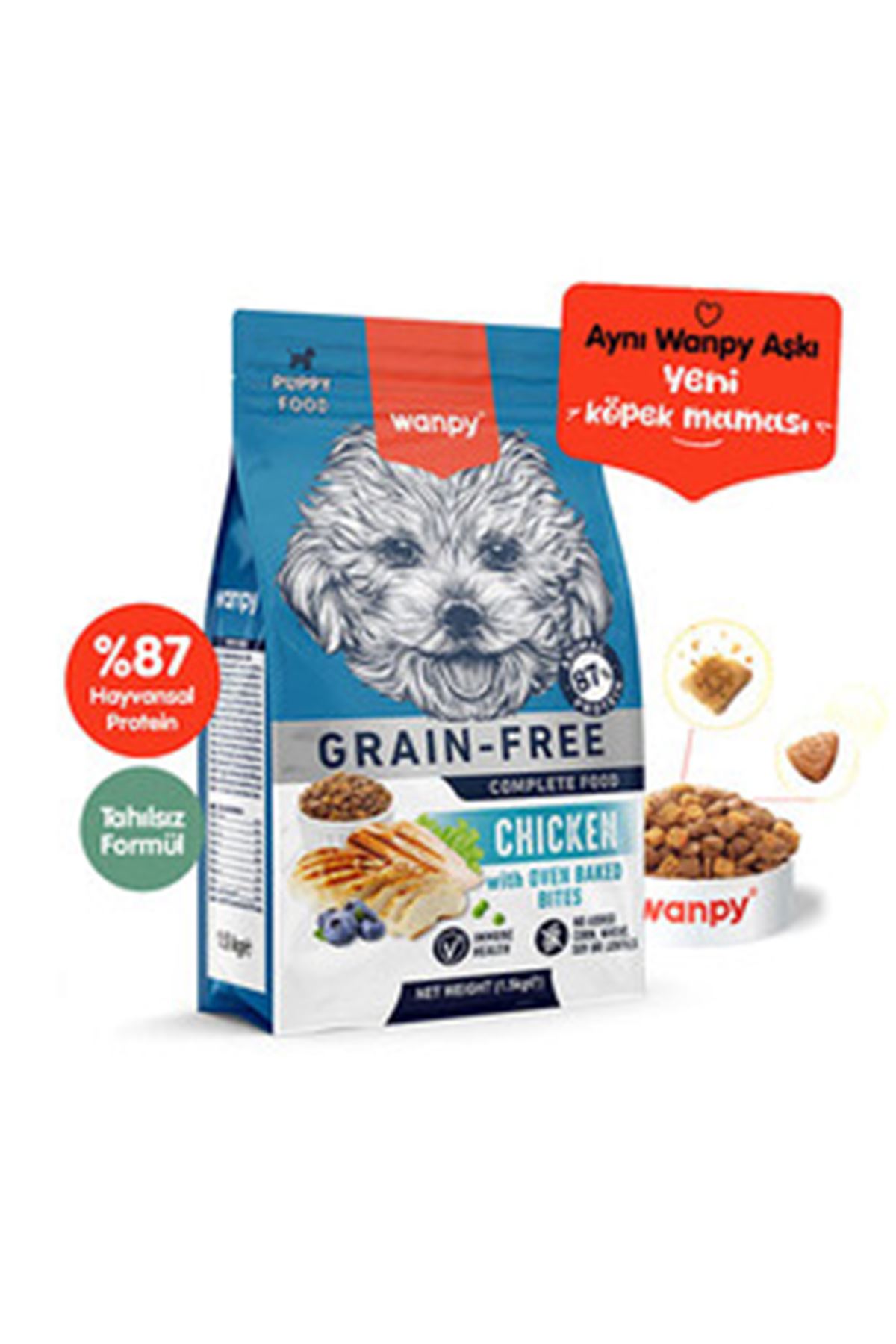 Wanpy Yavru Köpek Maması Tavuklu Tahılsız 1.5 Kg