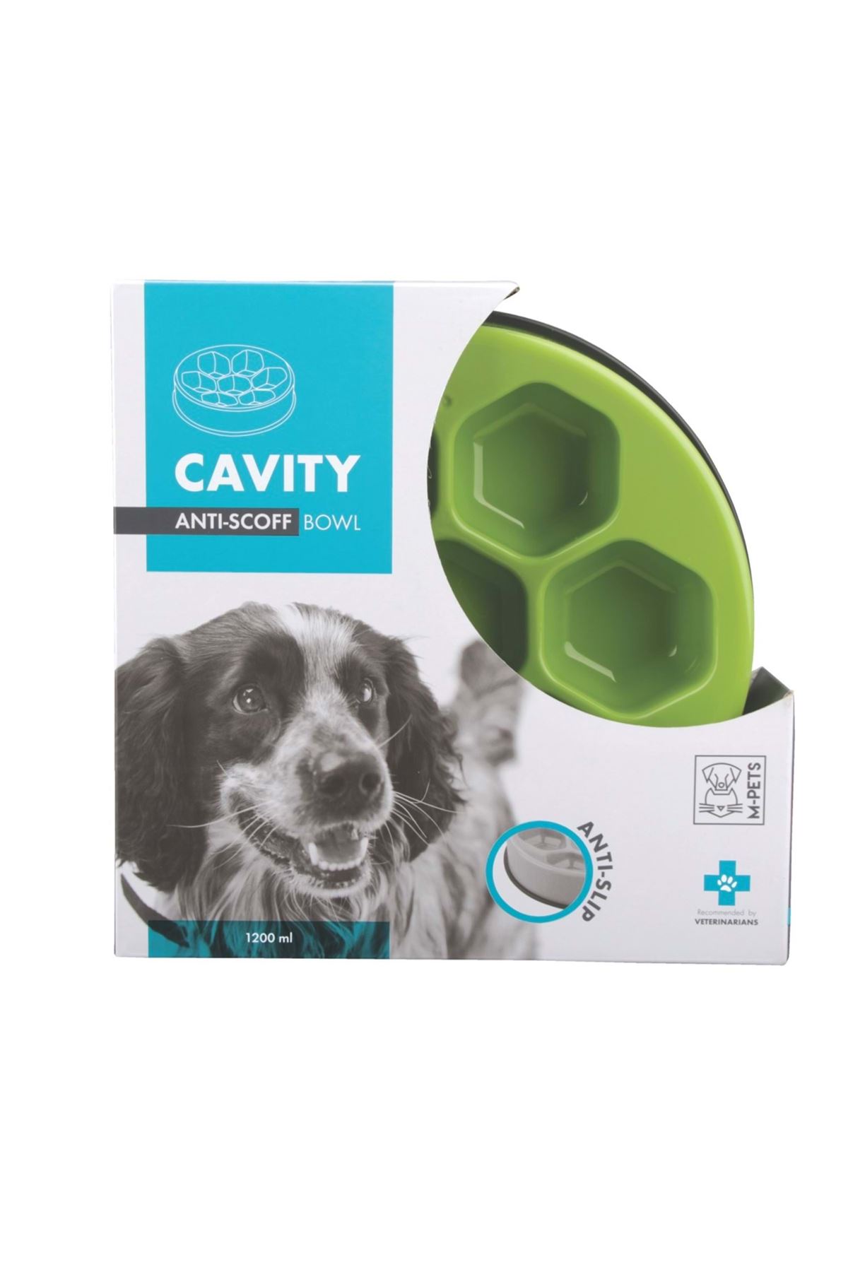 M-Pets Cavity Yavaş Beslenme Kabı Yeşil 25 Cm
