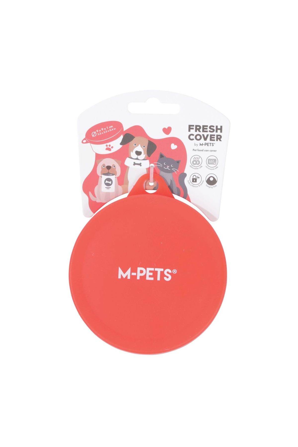 M-Pets Konserve Plastik Koruma Kapağı Kırmızı 9 Cm