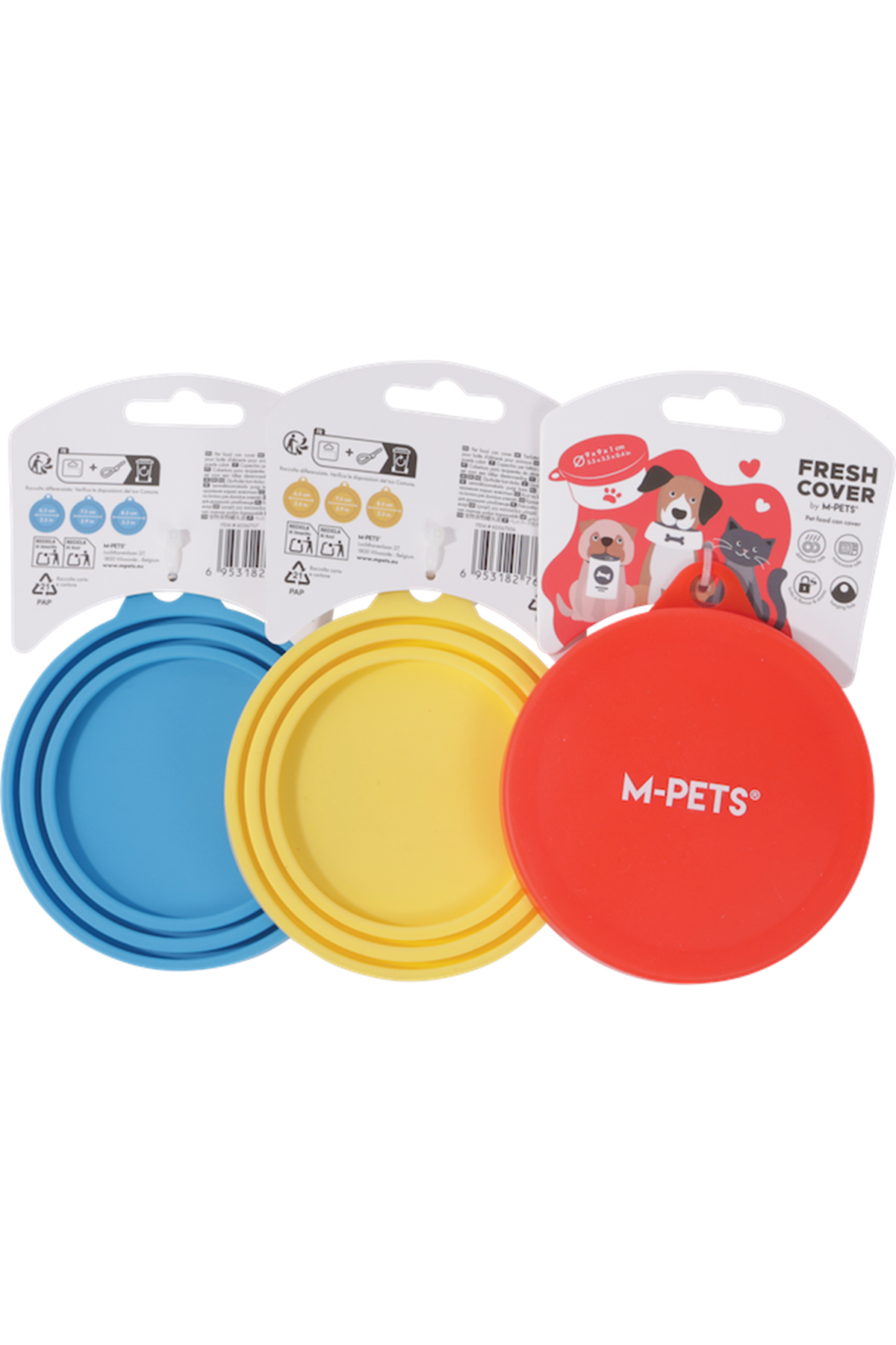 M-Pets Konserve Plastik Koruma Kapağı Kırmızı 9 Cm