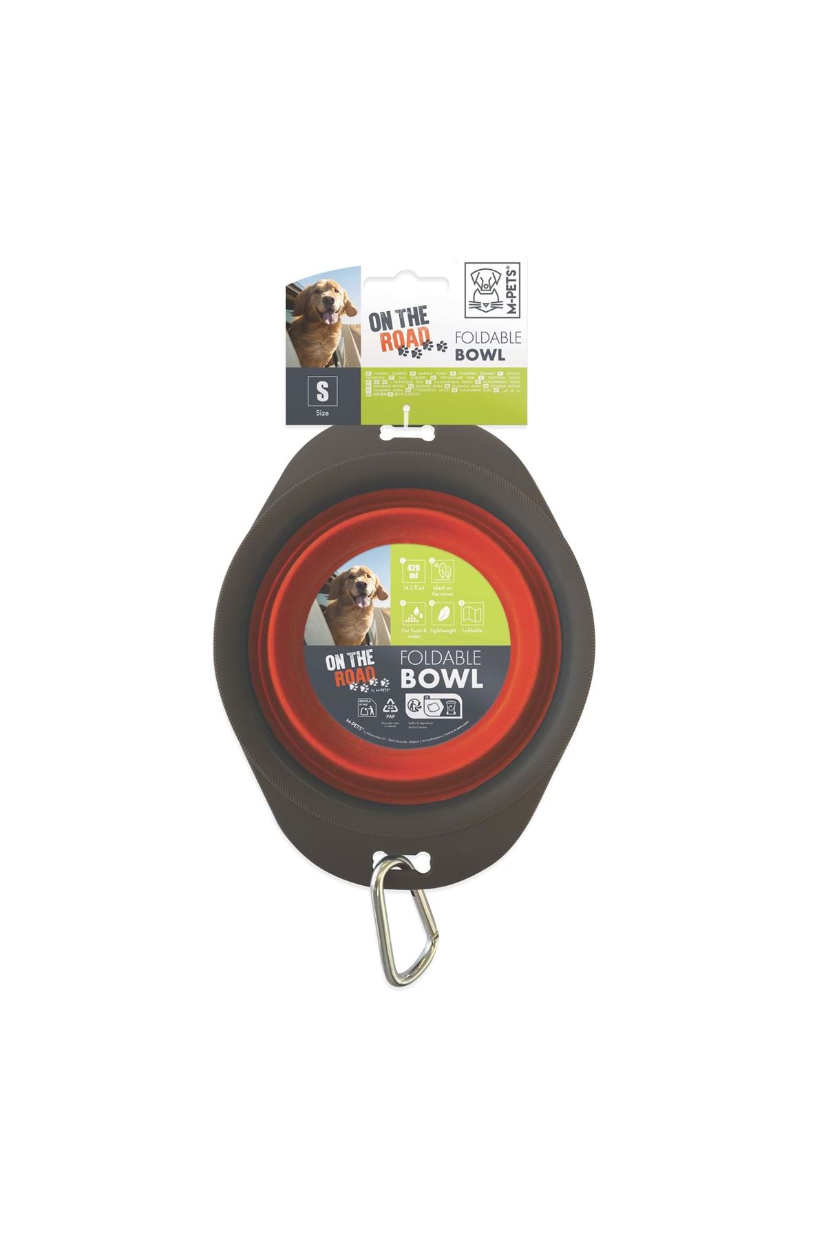 M-Pets Mama ve Su Kabı Katlanır Silikon Turuncu