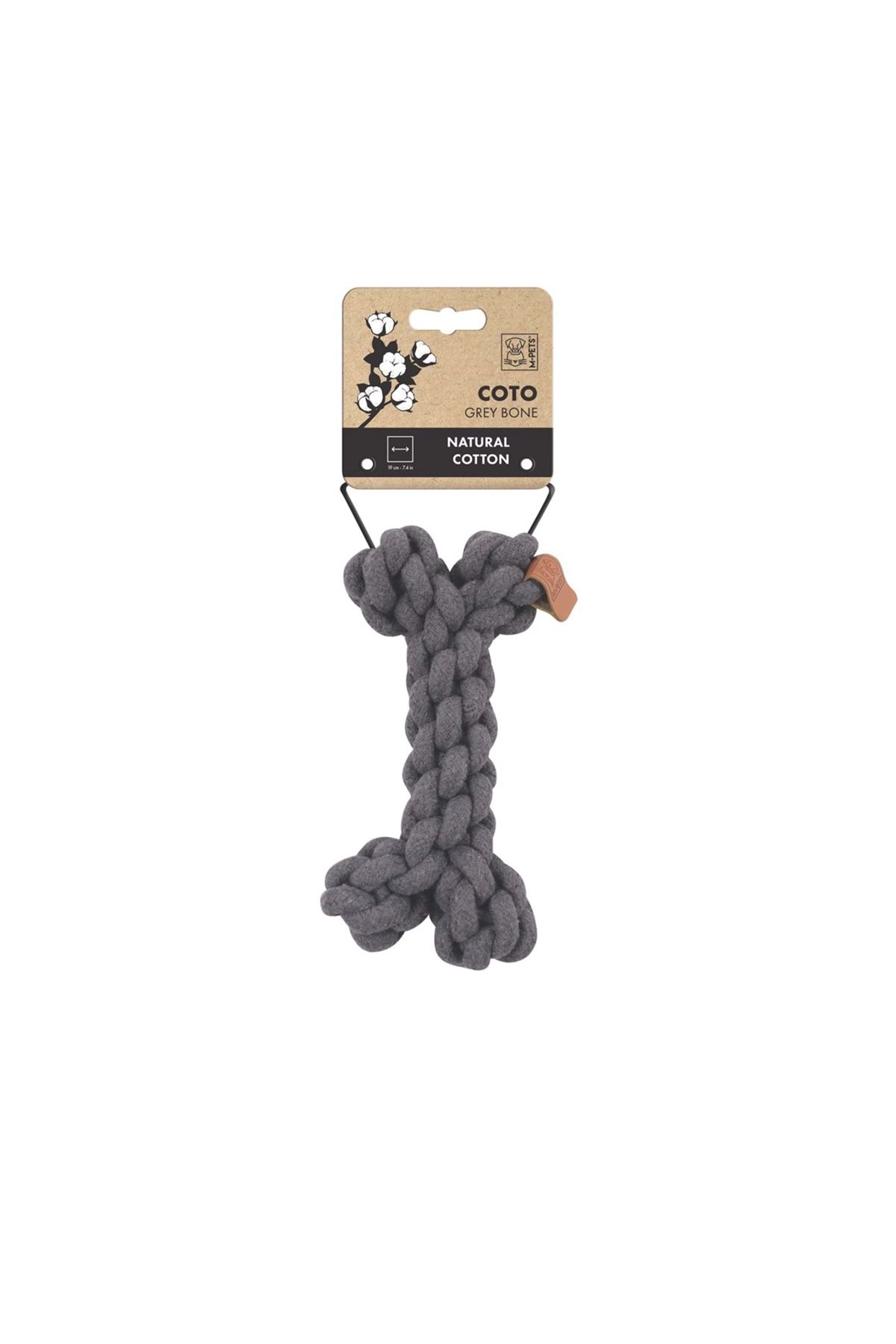 M-Pets Köpek Oyuncağı Örgü Kemik Gri 19*12*5 Cm