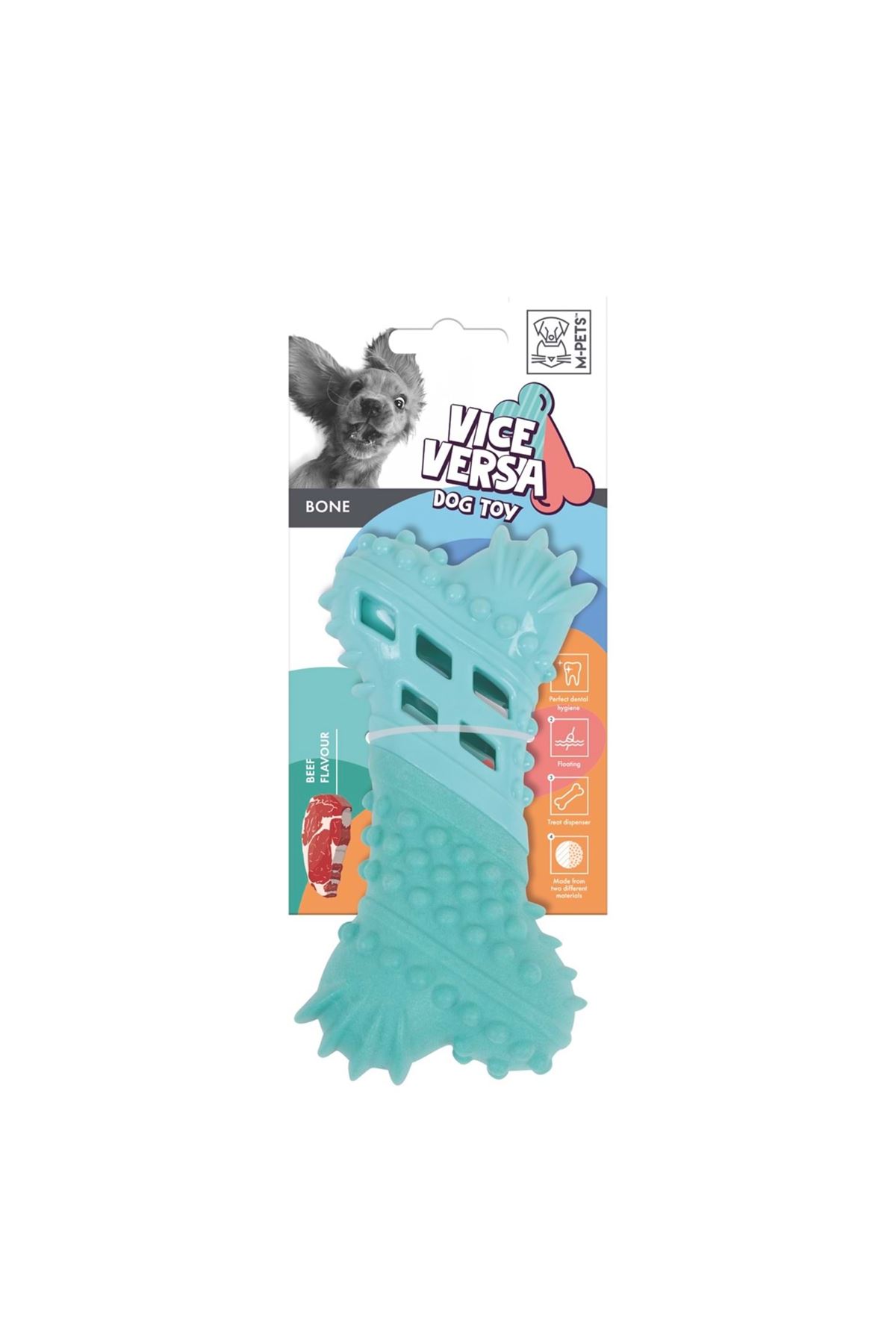 M-Pets Köpek Oyuncağı Vice Versa Bone Et Aromalı