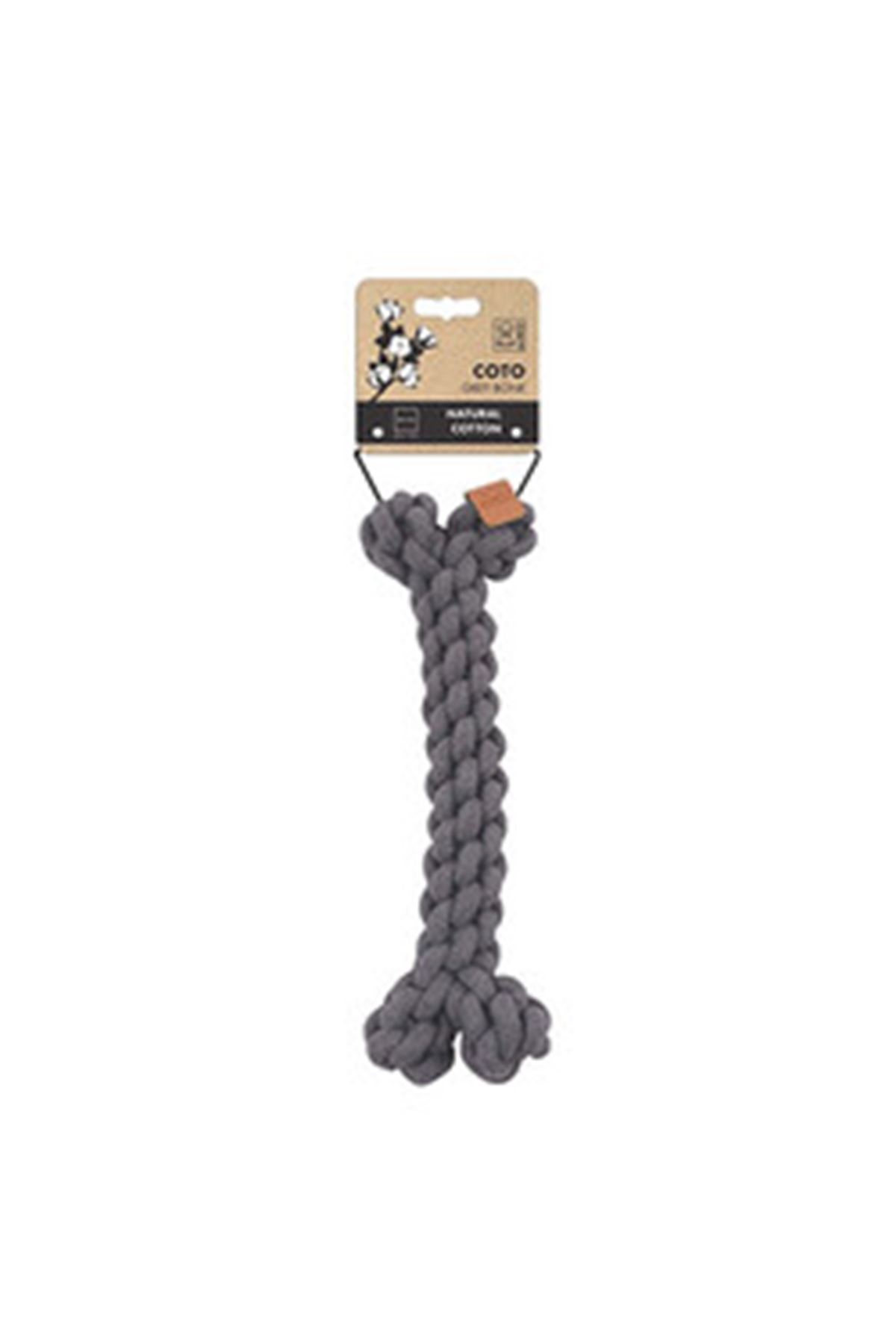 M-Pets Köpek Oyuncağı Örgü Kemik Gri 30 Cm