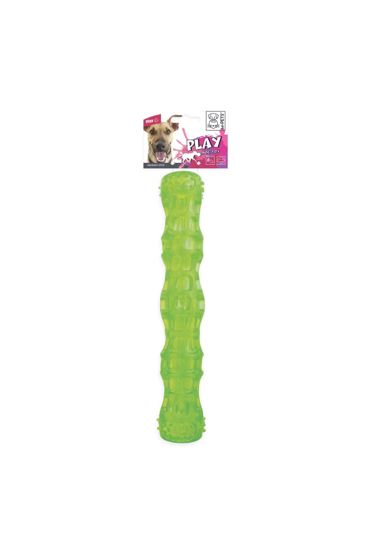 M-Pets Köpek Oyuncağı Hışırtılı Çubuk Yeşil