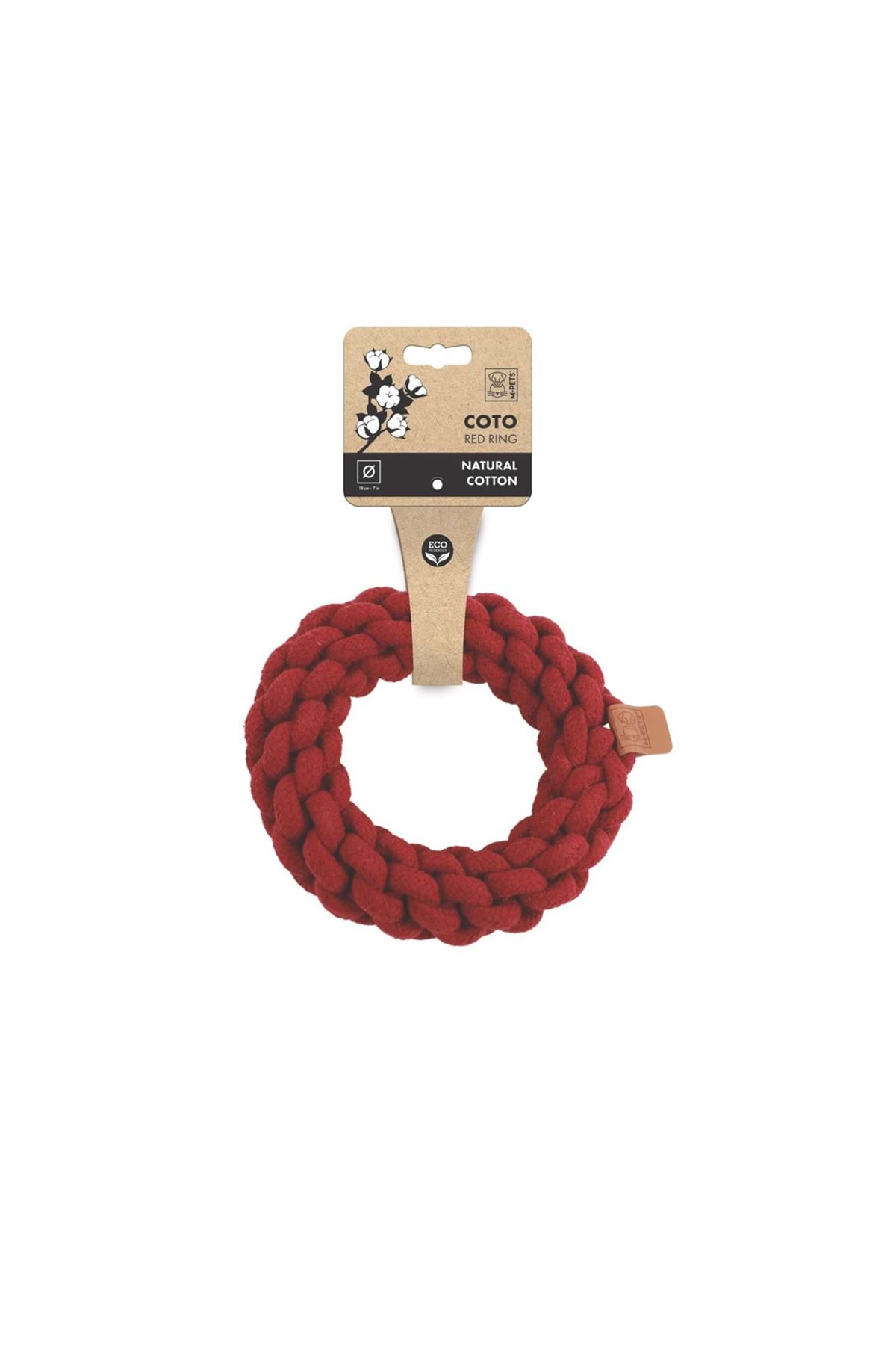 M-Pets Köpek Oyuncağı Örgü Halka Kırmızı 18*18*5Cm