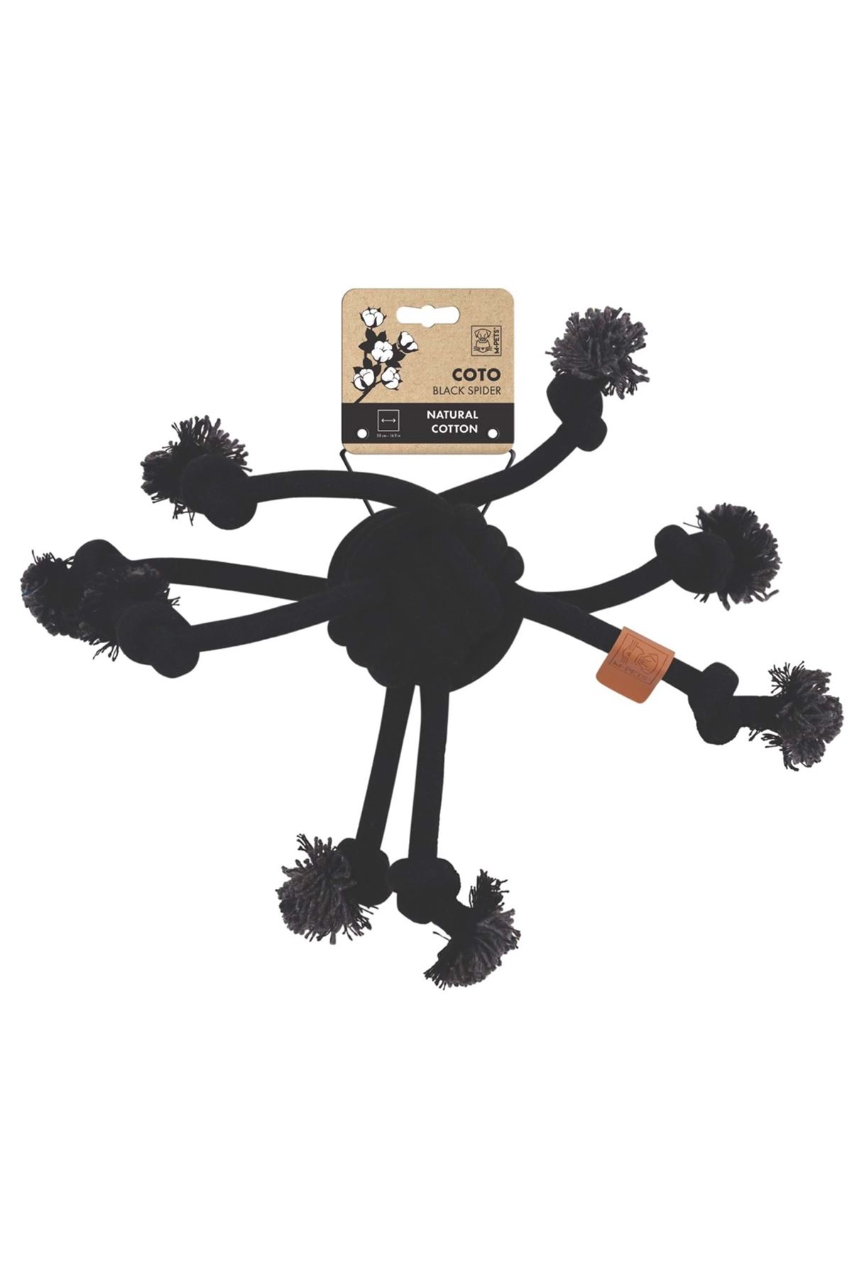M-Pets Köpek Oyuncağı Örgü Örümcek Siyah 38*9 Cm
