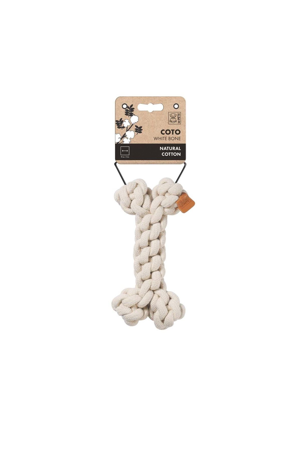 M-Pets Köpek Oyuncağı Örgü Kemik Beyaz 19 Cm