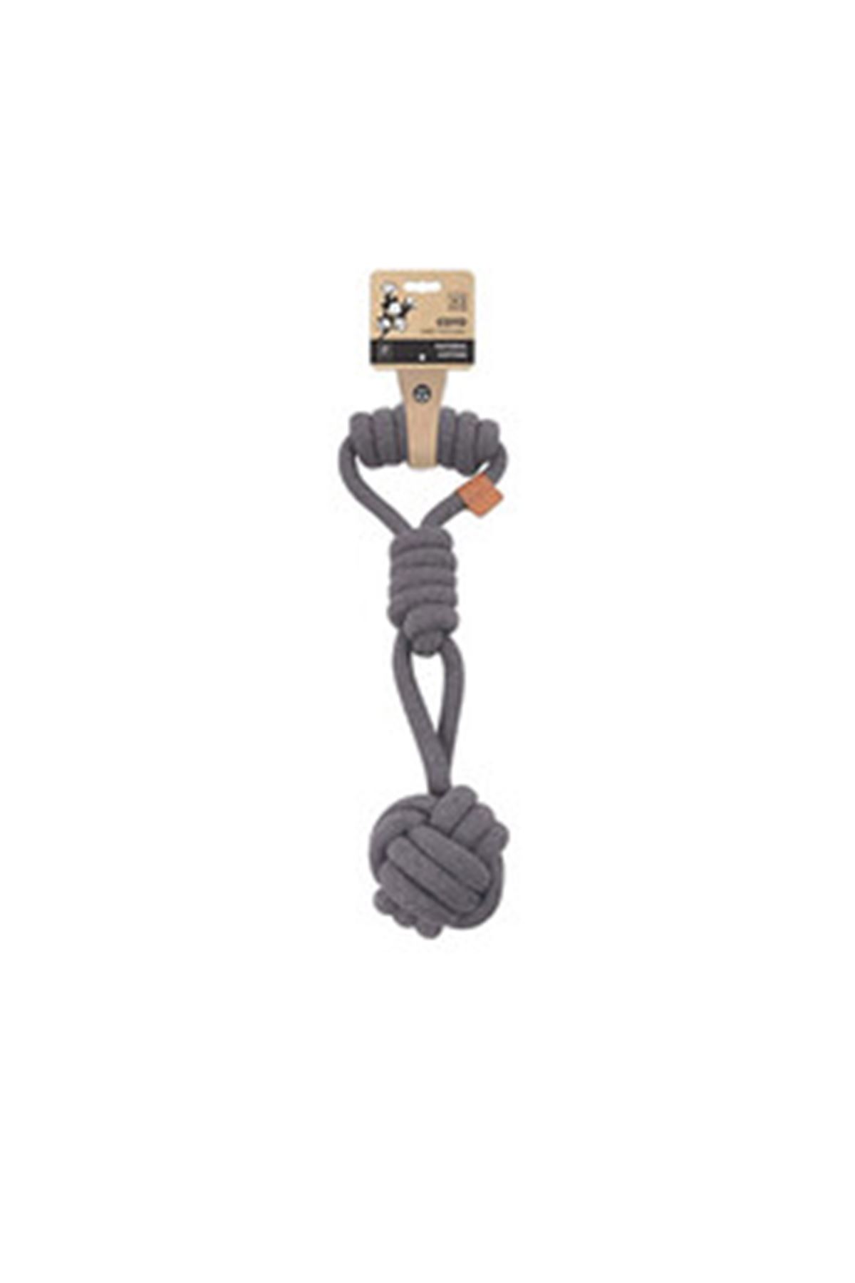 M-Pets Köpek Oyuncağı Çekmeli Örgü Top Gri 36*9 Cm