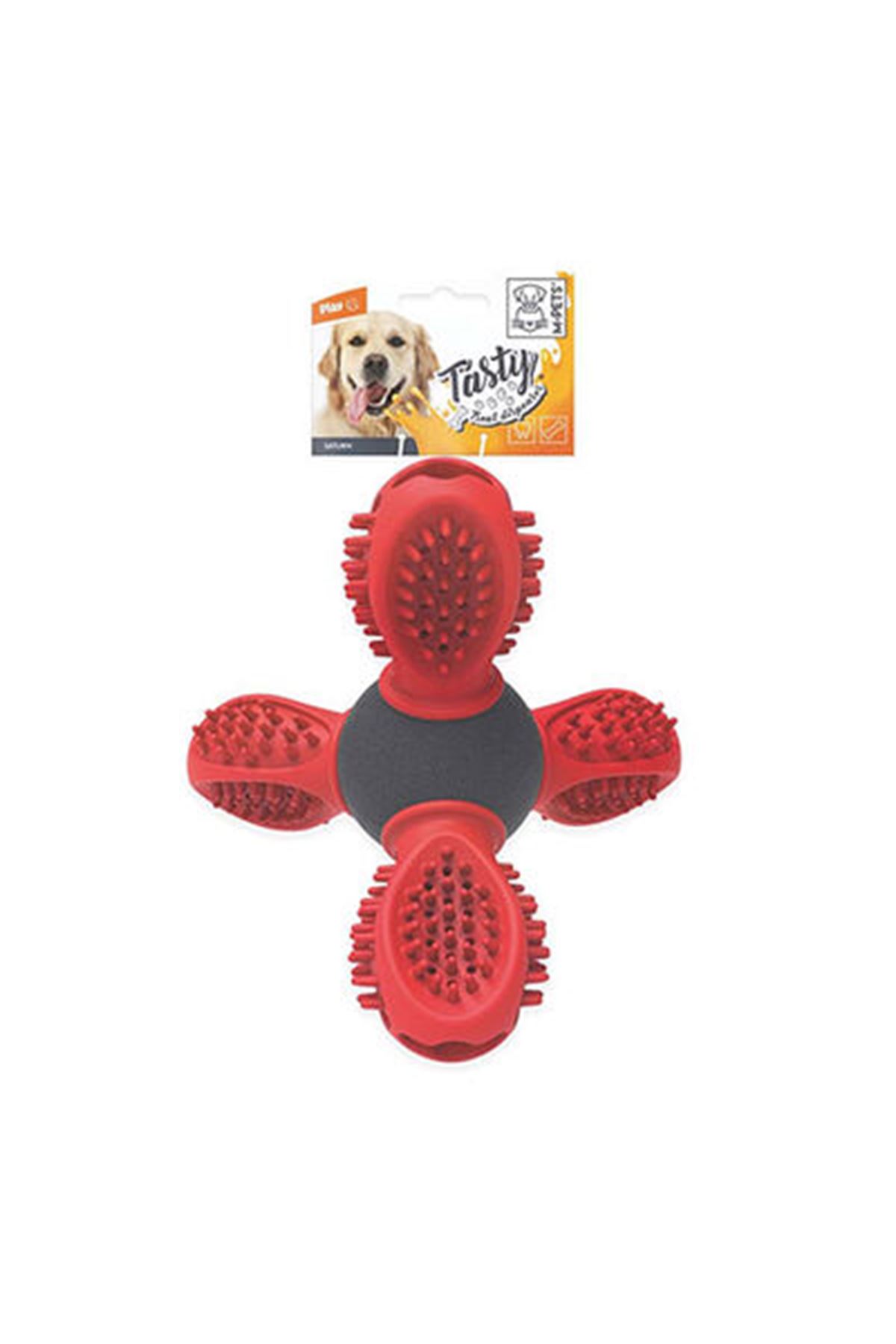 M-Pets Köpek Oyuncağı Saturn Ödül Hazneli Kırmızı