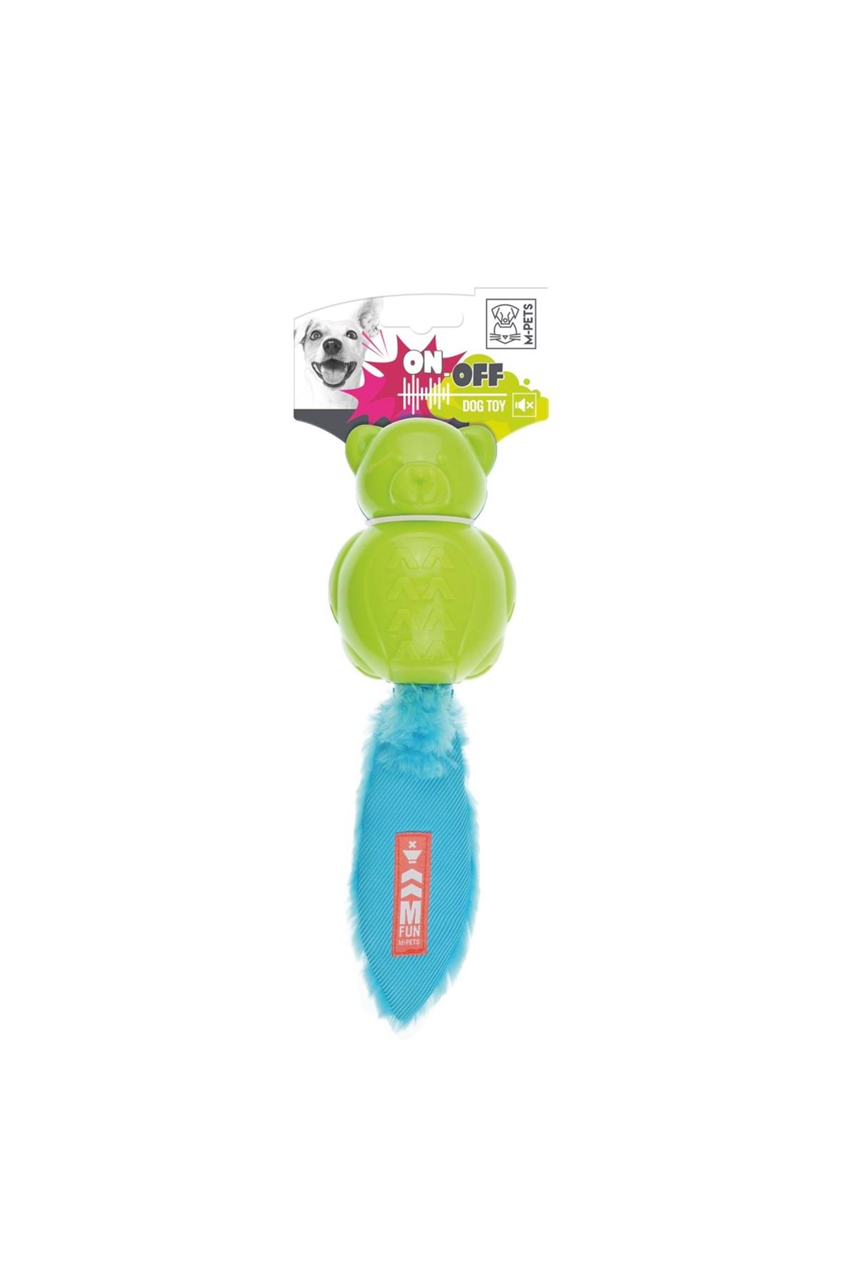 M-Pets Köpek Oyuncağı Sesli Teddy Mavi/Yeşil