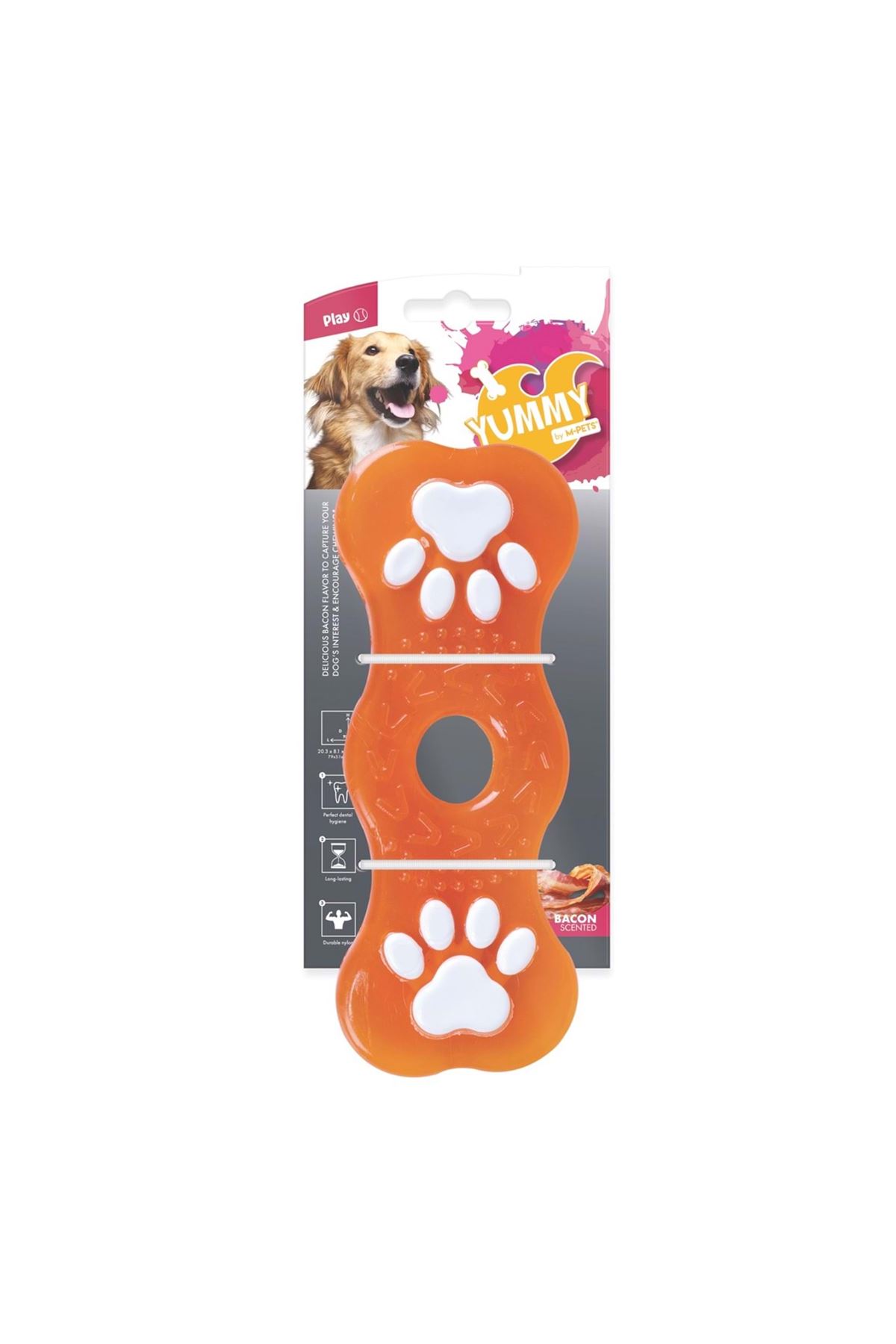 M-Pets Köpek Oyuncağı Yummy Bone Et Aroma Kauçuk