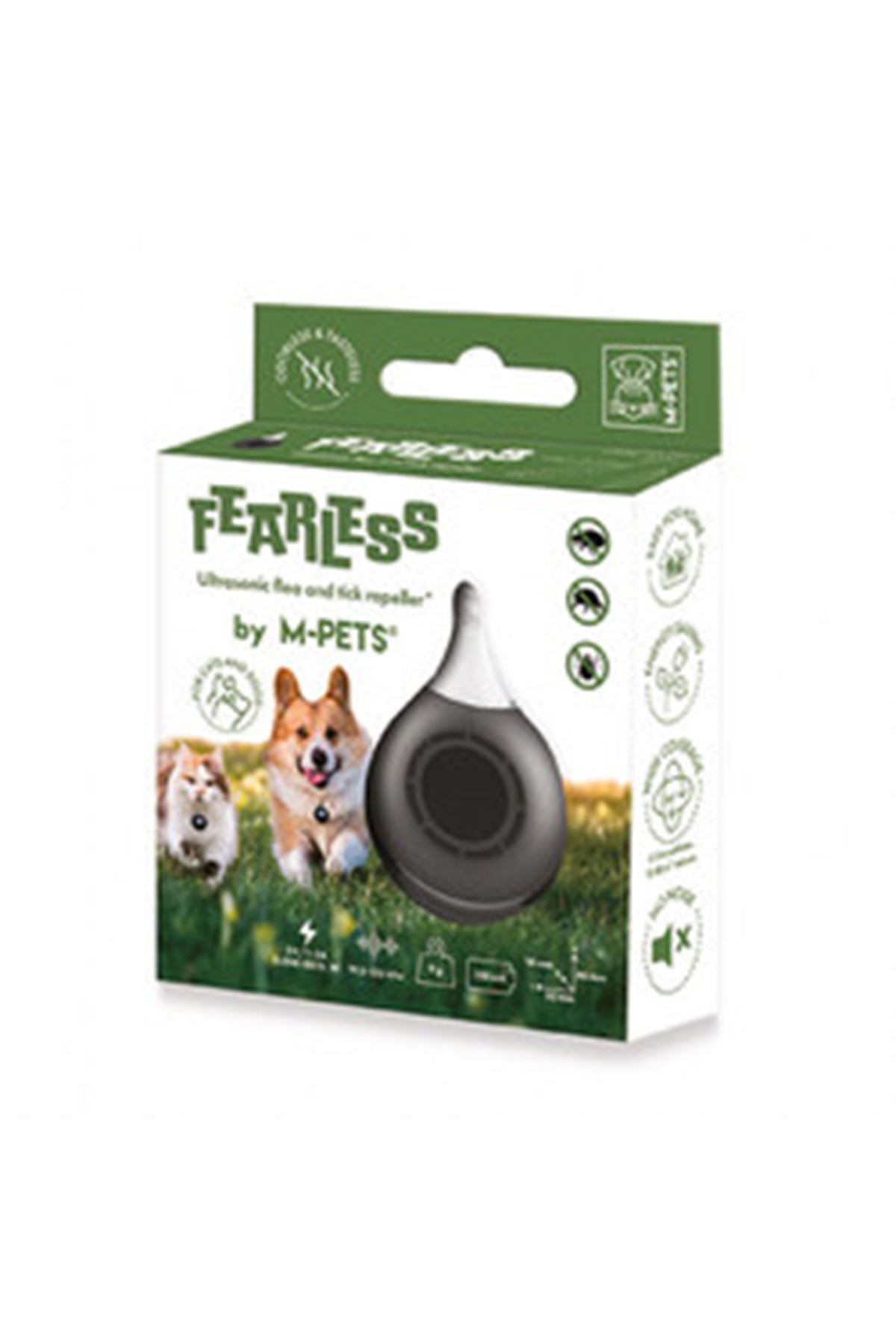 M-Pets Fearless Ultrasonik Koruyucu Siyah 3*1*4 Cm
