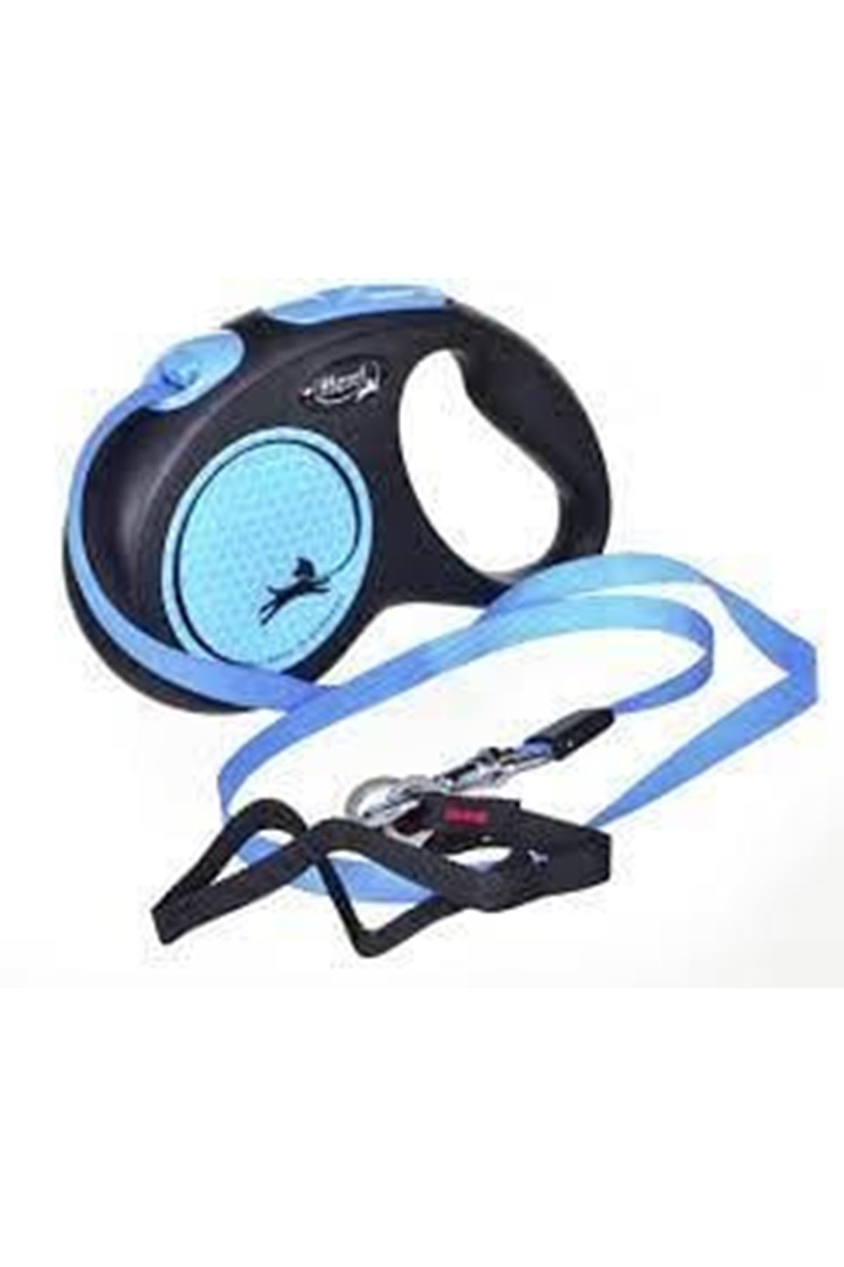 Flexi New Neon S Beden Mavi 5MT Şerit Tasma