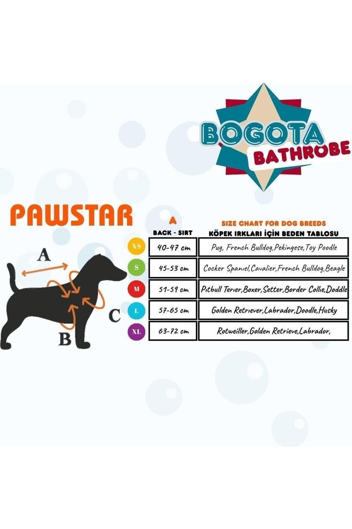 Pawstar Bornoz Mavi (S-M)