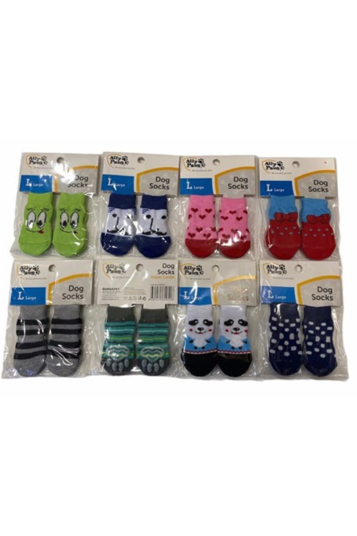 All Paws Köpek Çorap Kaymaz Tabanlı 4'Lü (M)