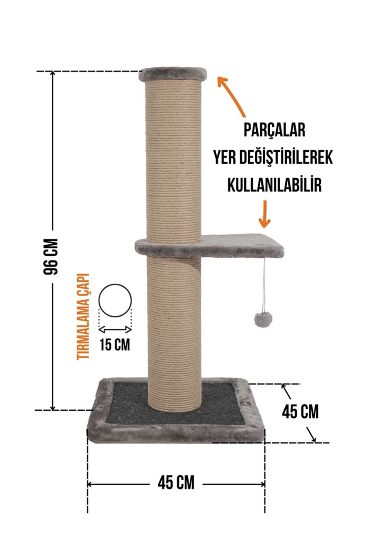 Lotus Kedi Tırmalama Tekli Kahverengi 96 Cm