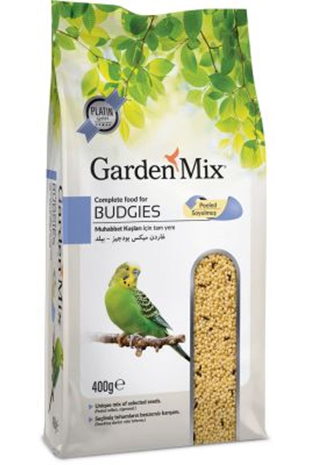 Garden Mix Platin Muhabbet Kuşu Yemi Soyulmuş 400G
