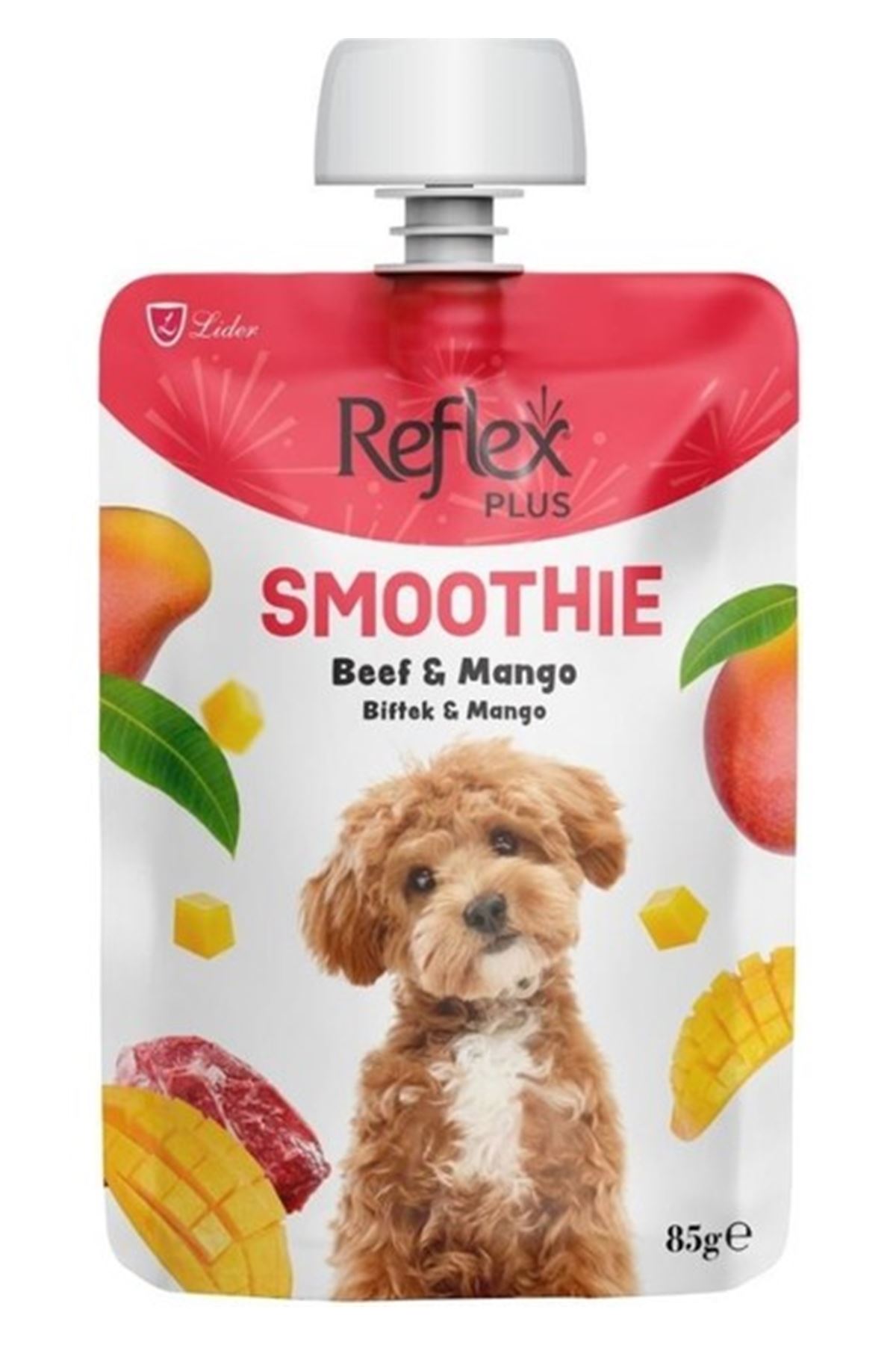 Reflex Plus Köpek Ödül Smoothie Biftek, Mango 85 G