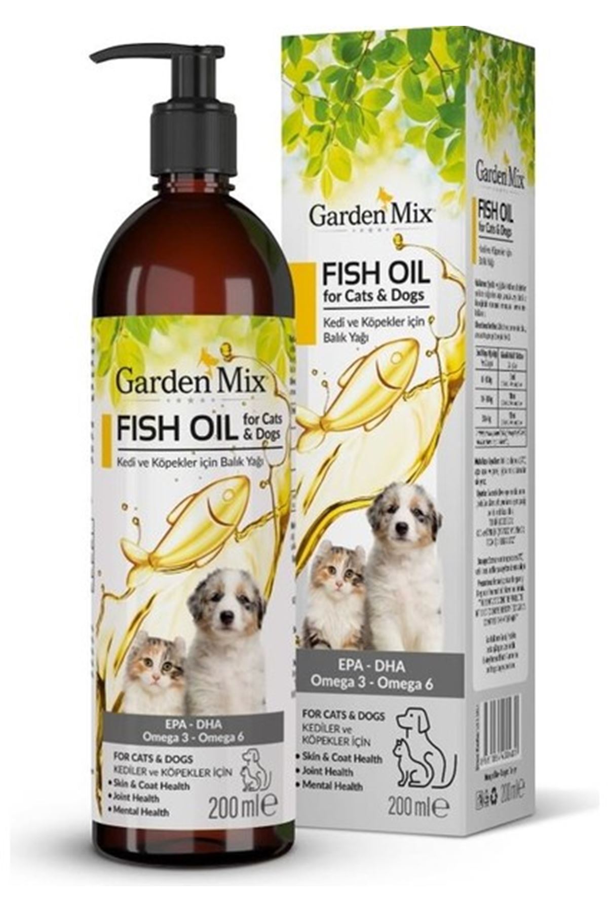 Garden Mix Kedi ve Köpek Somon Yağı 200 Ml