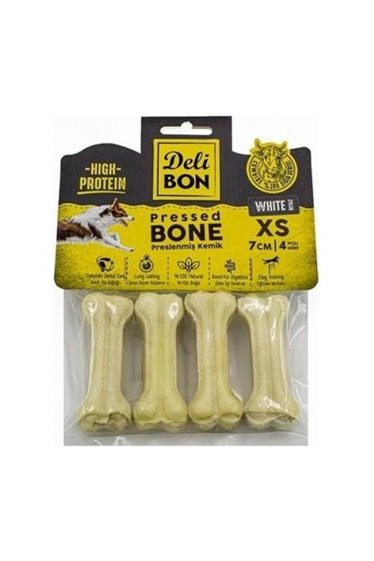 Delibon Köpek Ödül Kemik Tavuklu 4'Lü 7 Cm