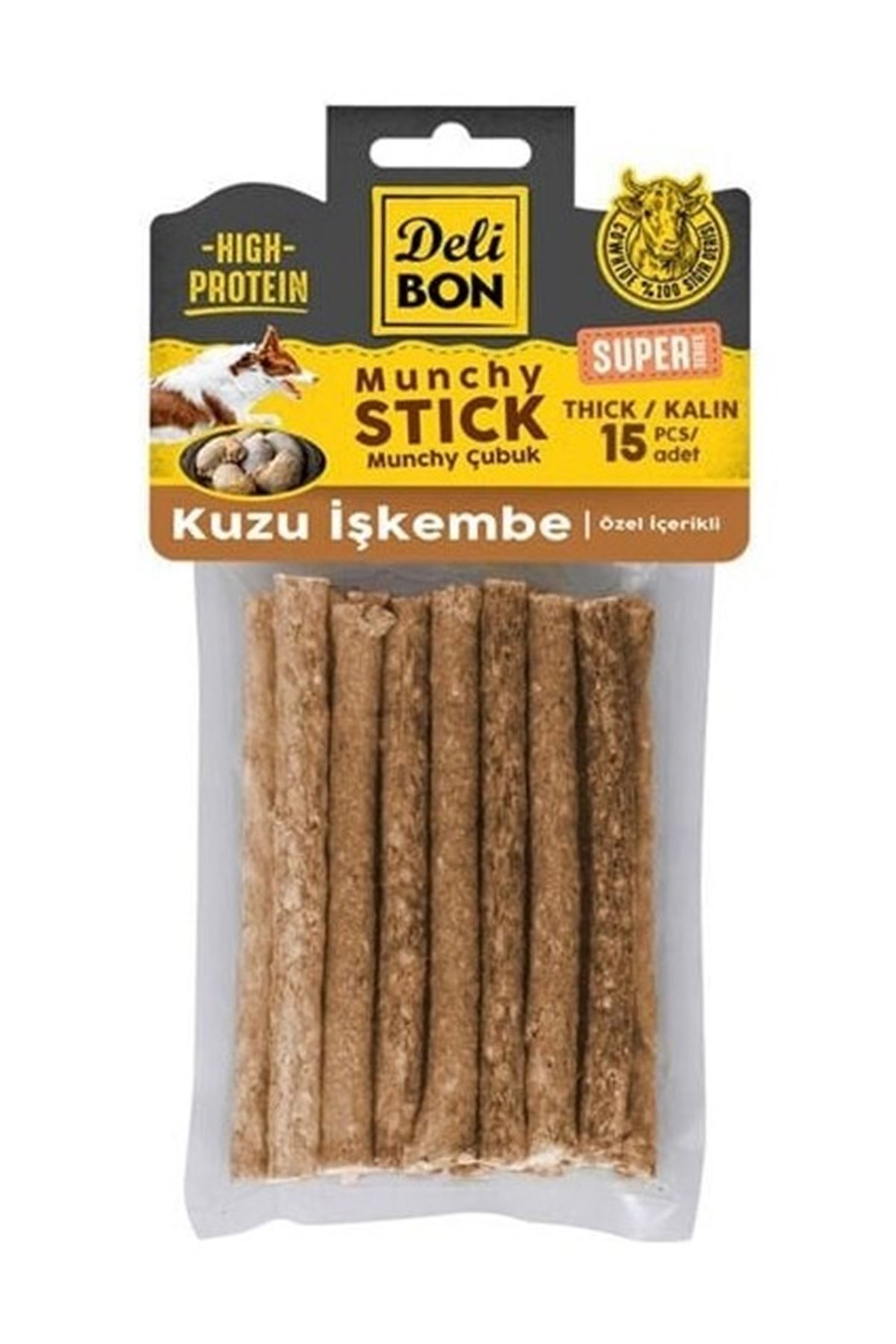 Delibon Munchy Köpek Ödül Çubuk Kuzu İşkembe 15Li