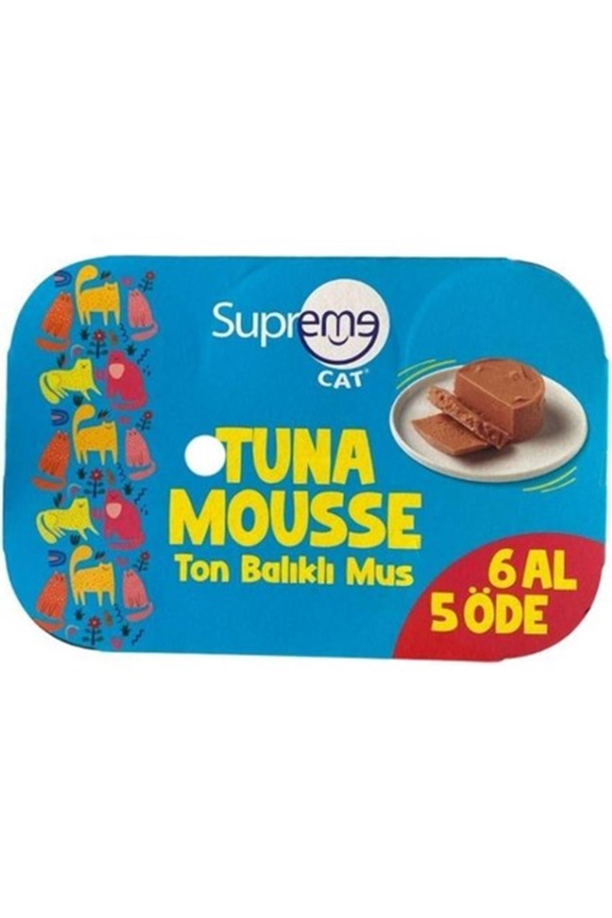 Supreme Kedi Yaş Maması Ton Balıklı 6 Al 5 Öde 85G