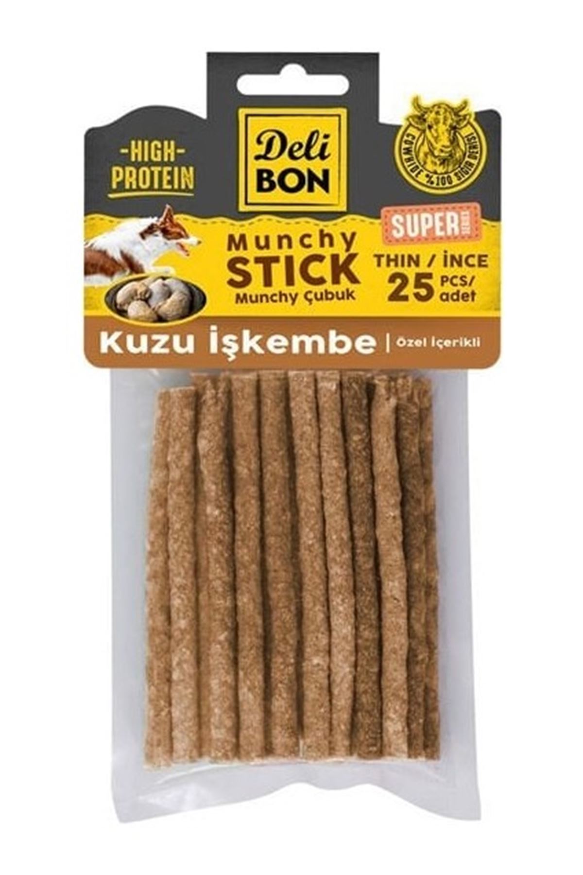 Delibon Munchy Köpek Ödül Çubuk Kuzu İşkembe 25'Li