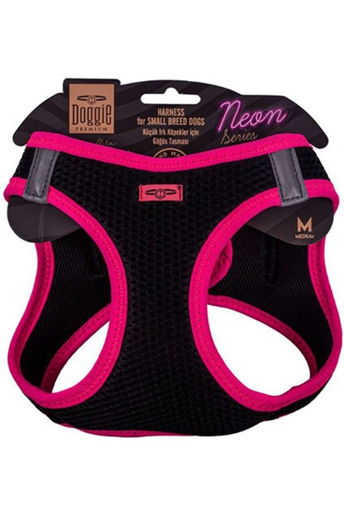 Doggie Köpek Göğüs Tasması Neon Pembe (M)