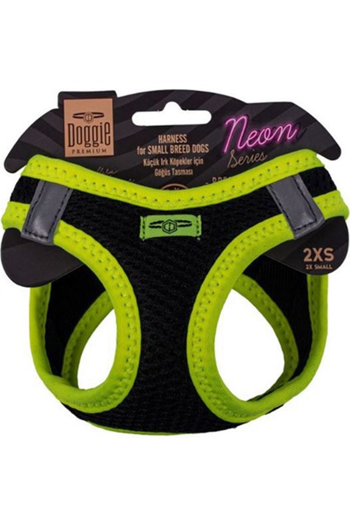 Doggie Köpek Göğüs Tasması Küçük Irk Neon Sarı 2XS