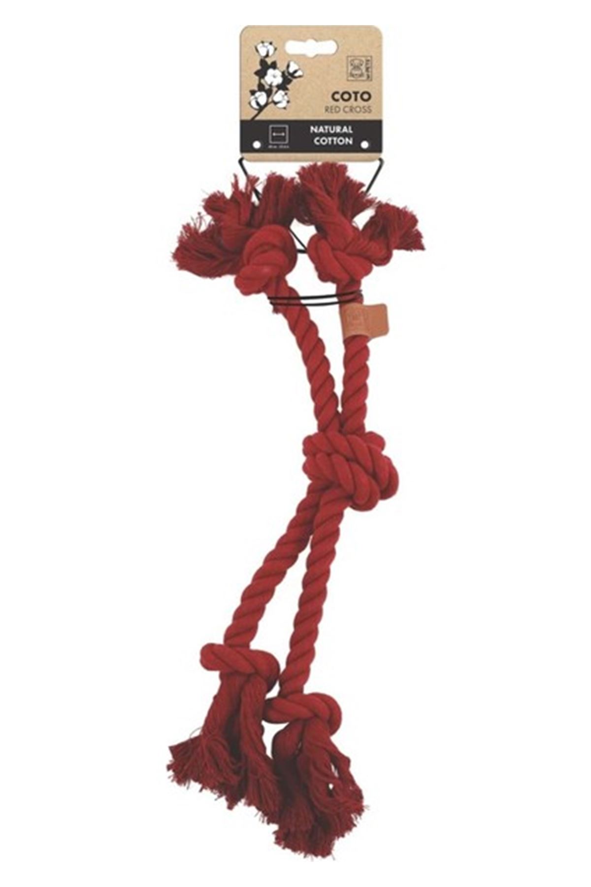 M-Pets Köpek Diş İpi Örgü Kırmızı 60*11.5 Cm