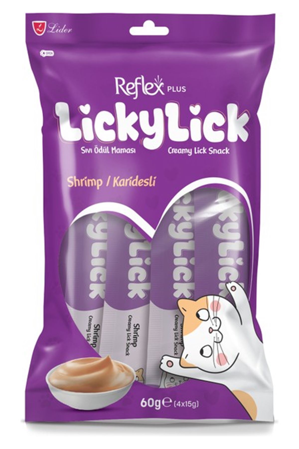 Reflex Plus LıckyLıck Ödül Maması Karides 4'Lü