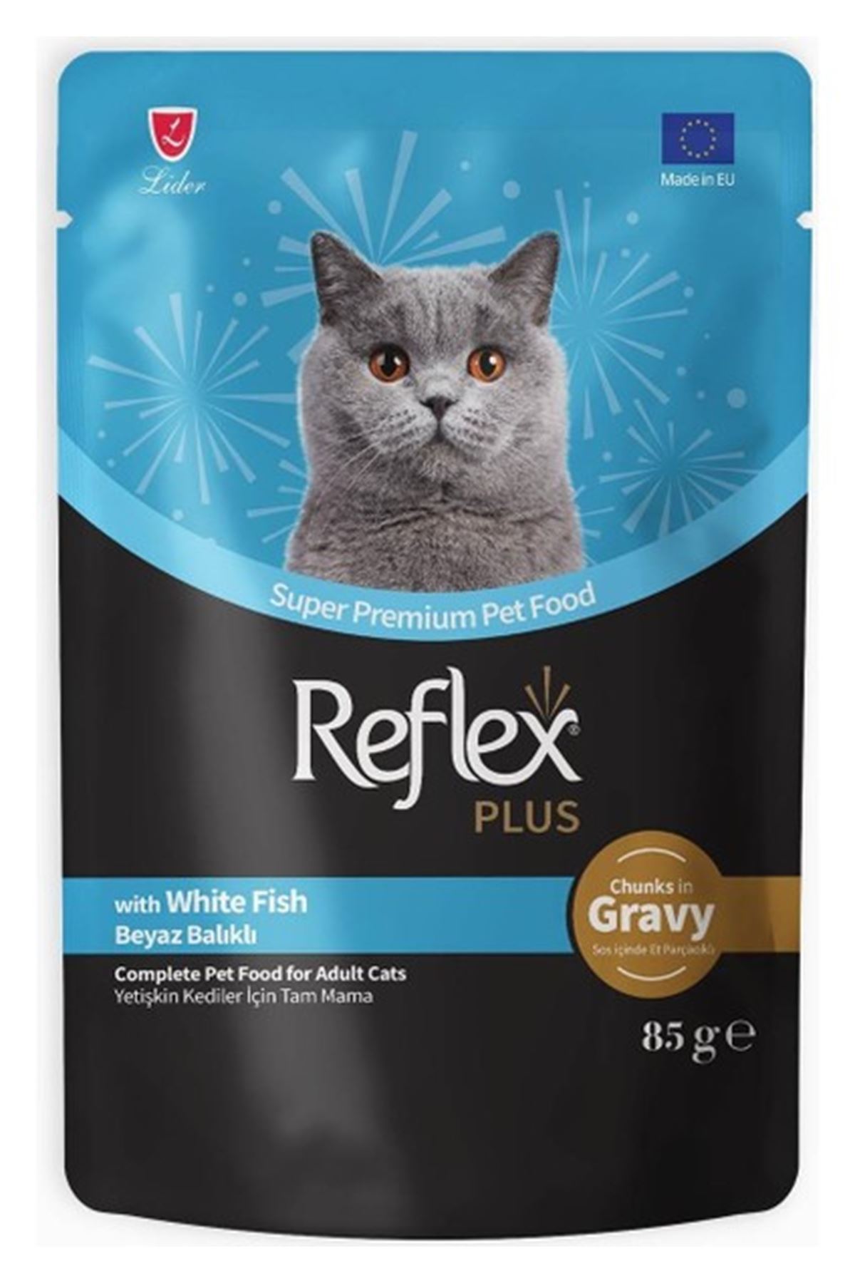 Reflex Plus Kedi Maması Et Ve Beyaz Balıklı 85 G
