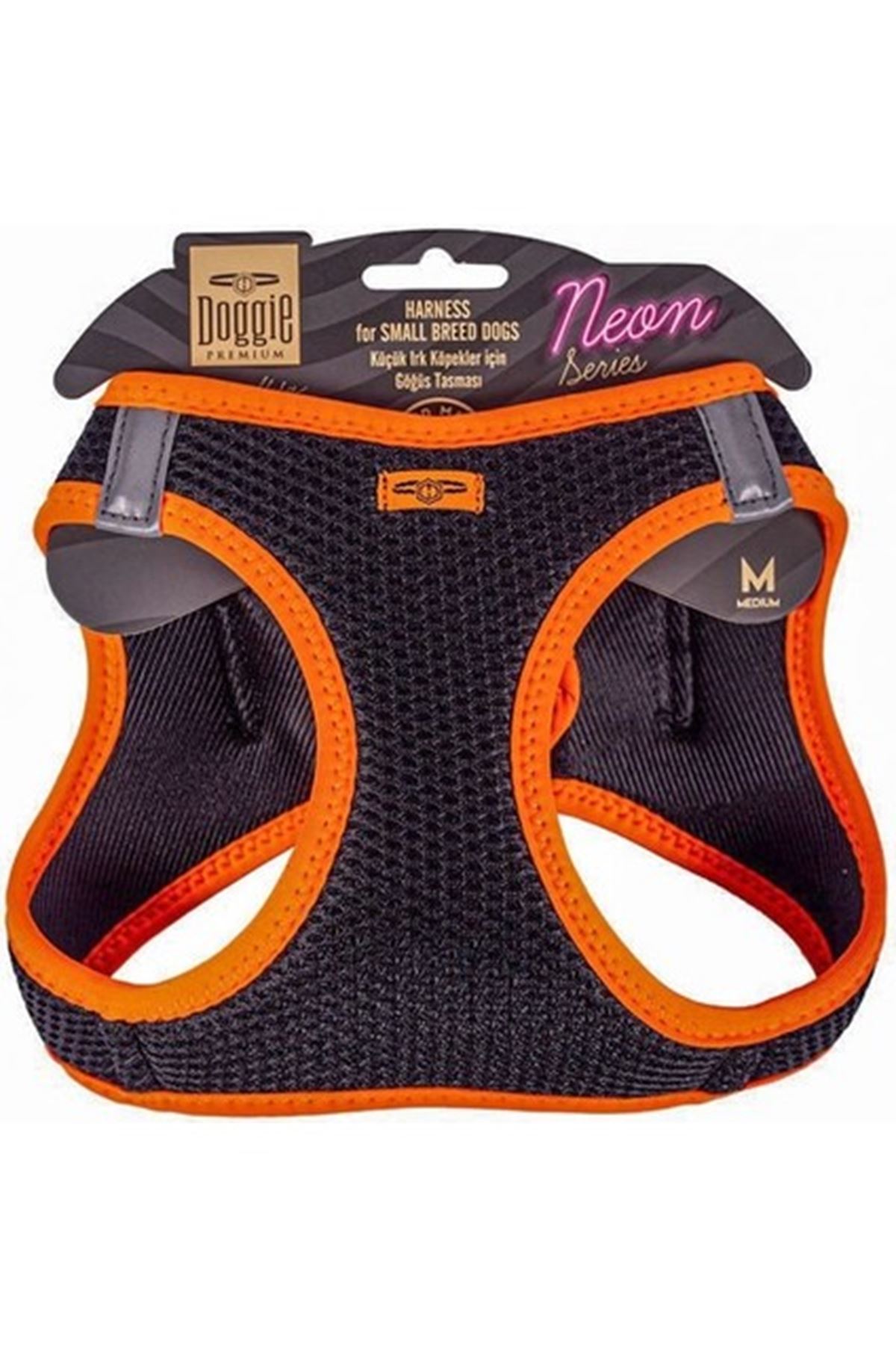 Doggie Köpek Göğüs Tasması Neon Turuncu (M)