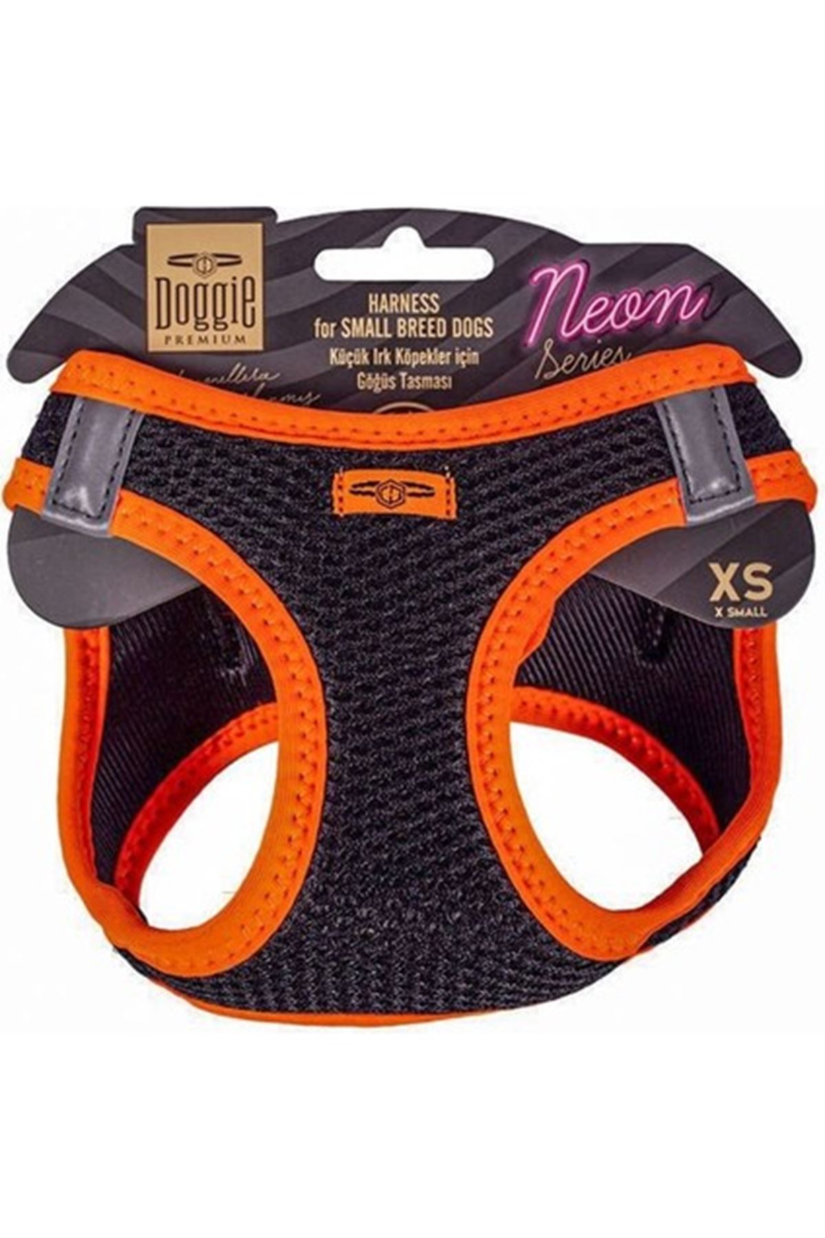 Doggie Köpek Göğüs Tasması Küçük Irk Neon Turuncu