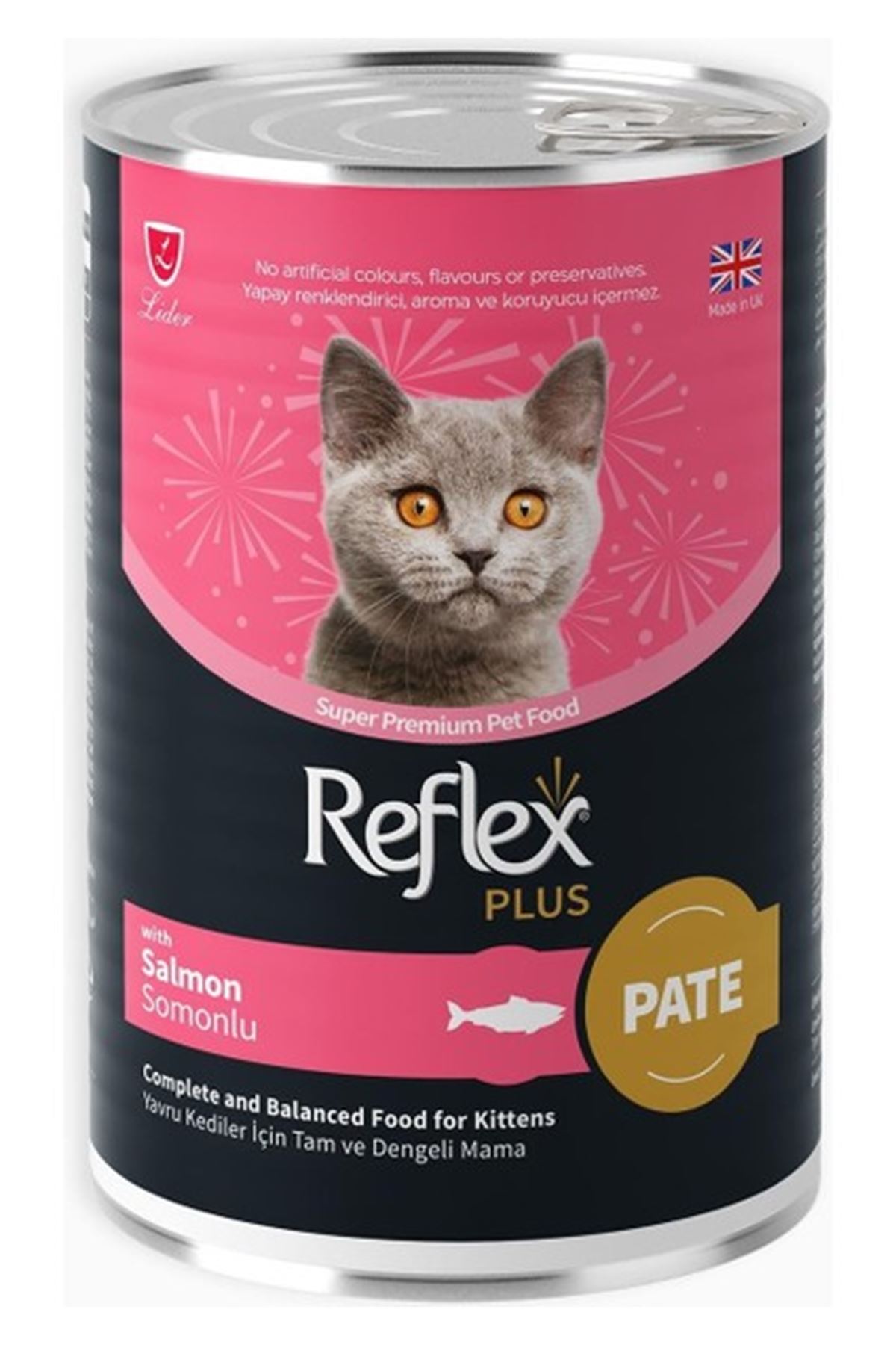 Reflex Plus Yavru Kedi Maması Parça Et, Somon 395G