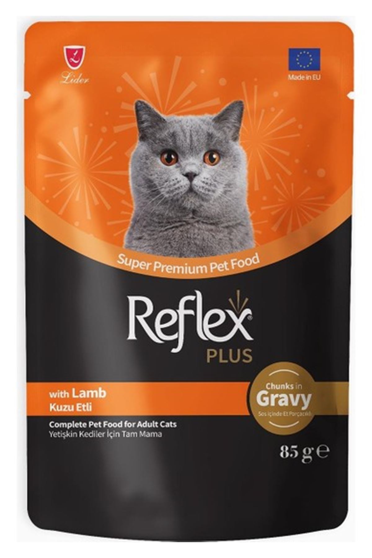 Reflex Plus Kedi Maması Et Parçalı Kuzu Etli 85 G