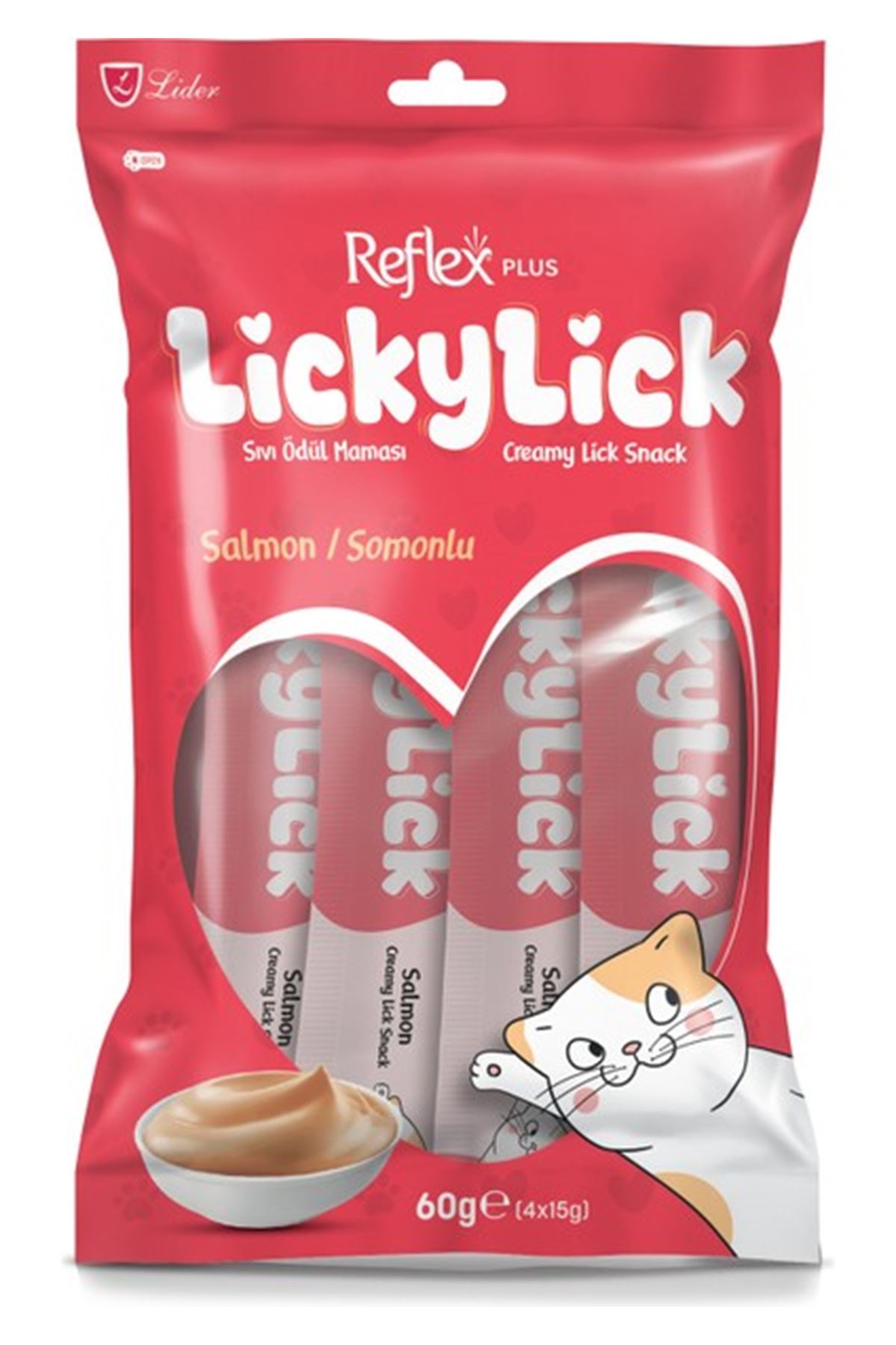 Reflex Plus LıckyLıck Ödül Maması Somonlu 4'Lü