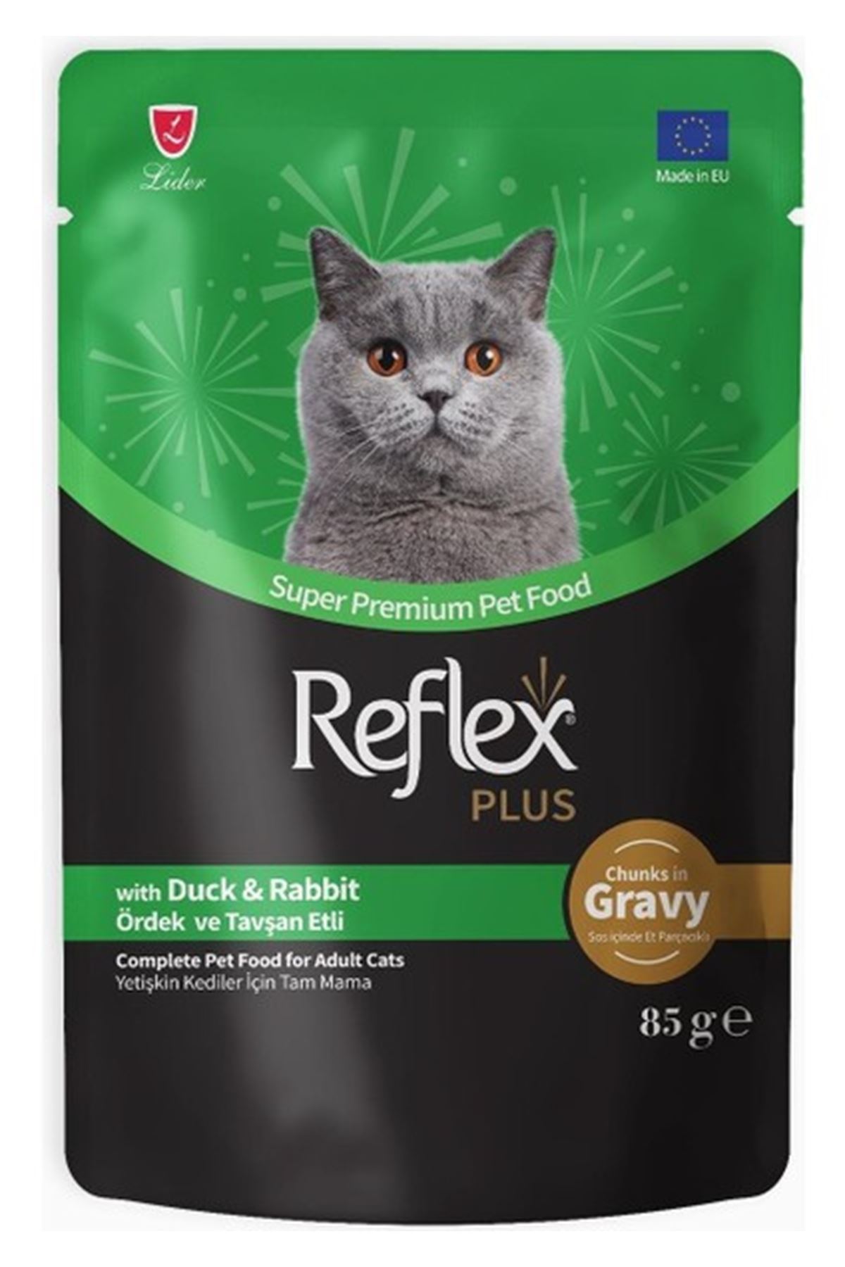 Reflex Plus Kedi Maması Ördek Ve Tavşanlı 85 G