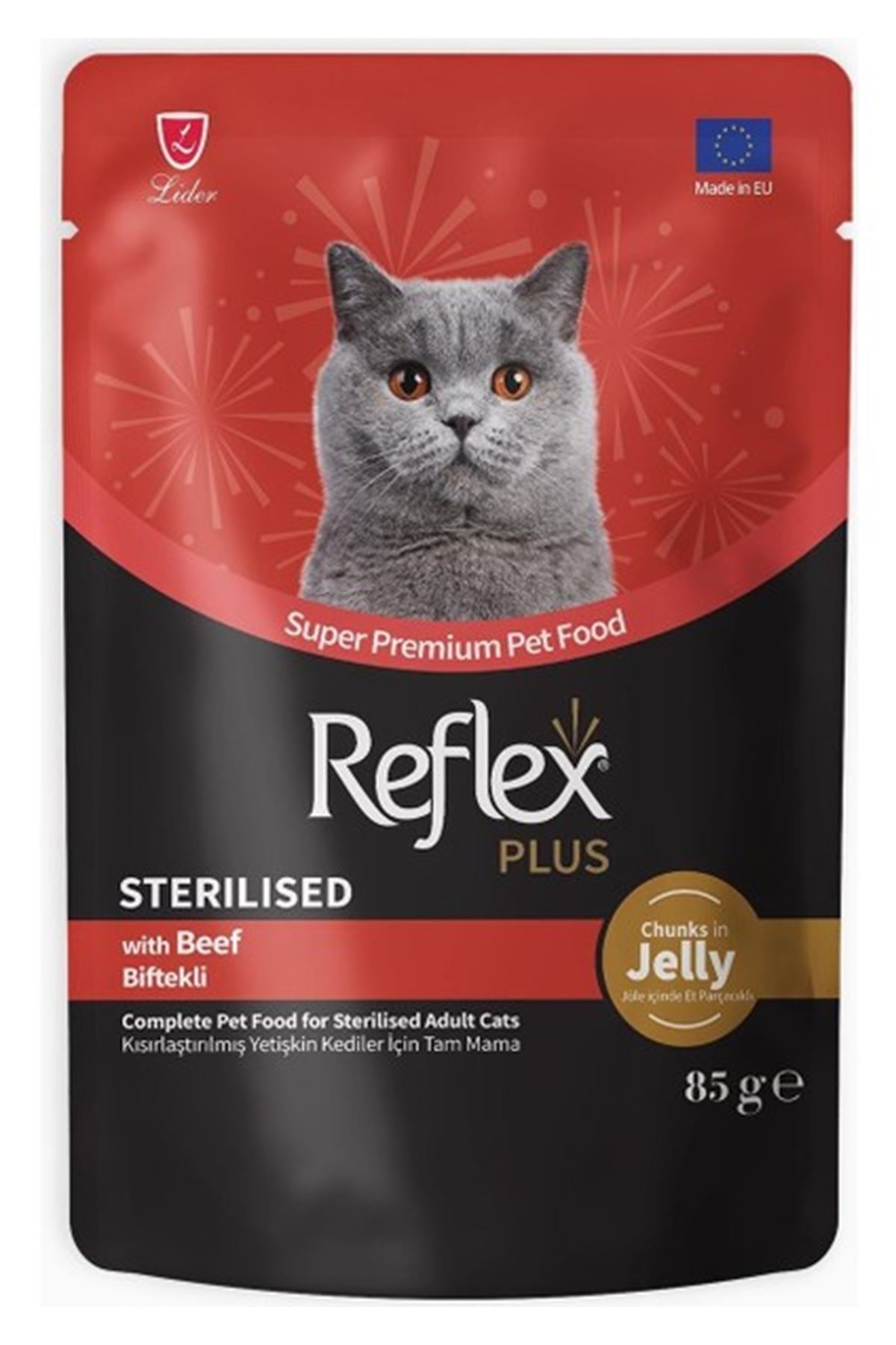 Reflex Plus Kısır Kedi Maması Et Ve Biftekli 85 G