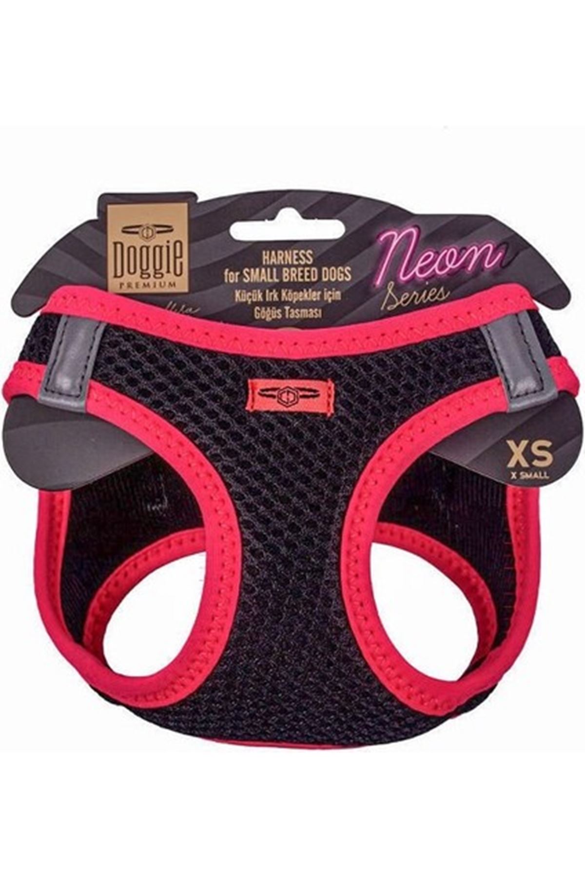 Doggie Köpek Göğüs Tasması Küçük Irk Neon Pembe XS