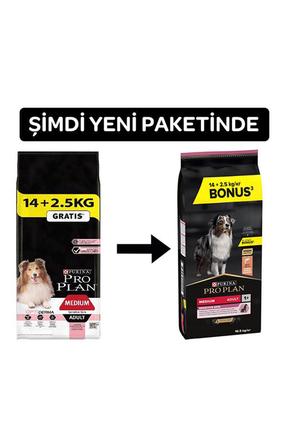 Proplan Köpek Maması Orta Irk Somonlu 14 Kg+2.5 Kg