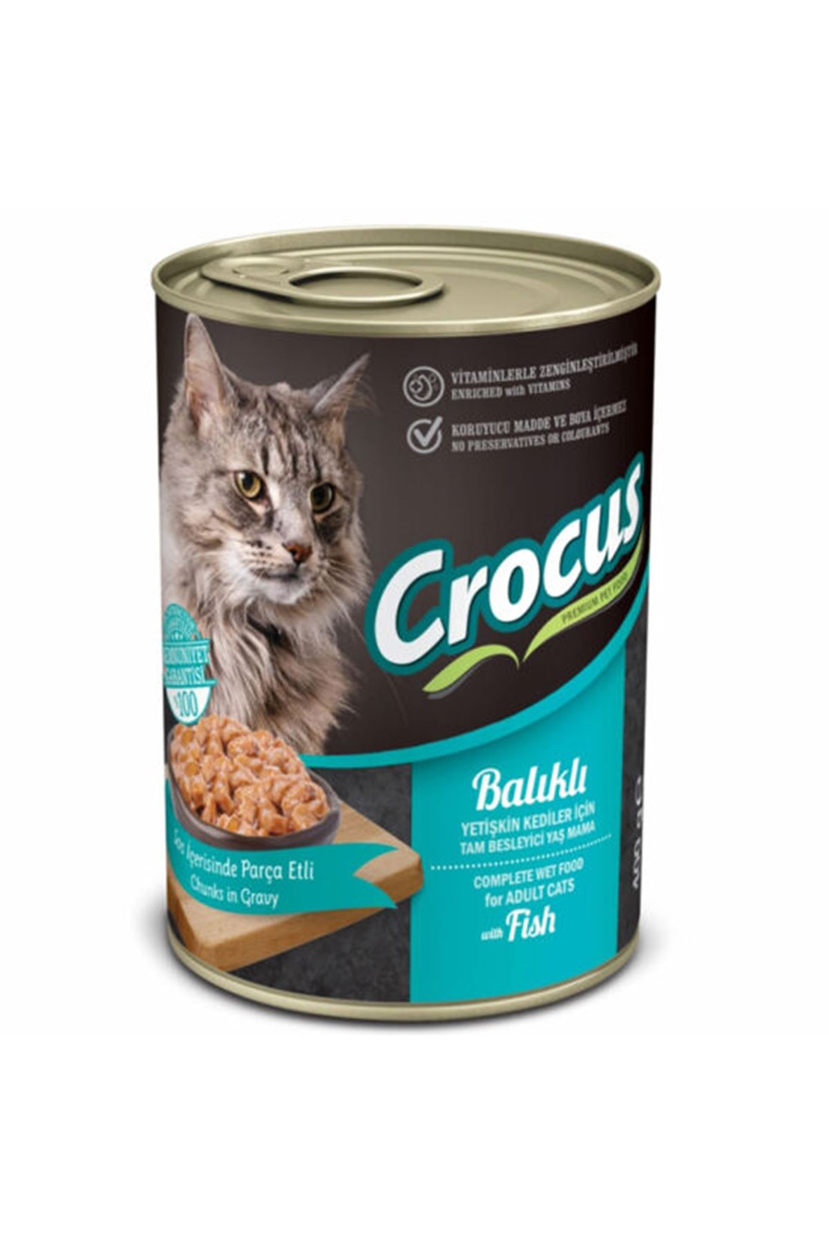 Crocus Kedi Yaş Maması Balıklı 400 G - kopya