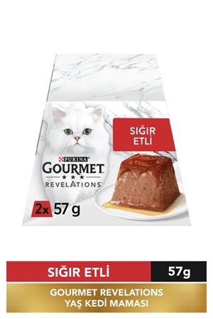 Gourmet Revelations Sığır Etli Kedi Yaş Maması 2x57gr - Kedi Pastası