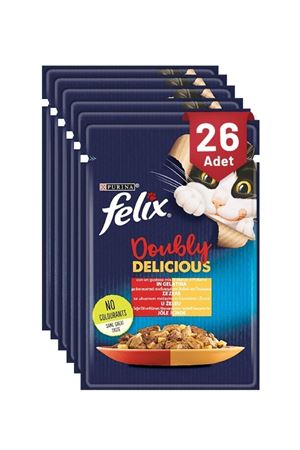 Felix Sığır Etli Ve Tavuklu Konserve Kedi Maması 85 gr X 26 Adet