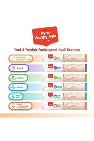 Wanpy Kedi Krema Sığır Etli,Tavuk Eklem Dest.5*14G