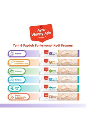 Wanpy Kedi Krema Urinary Ördekli Tavuklu 5*14 G