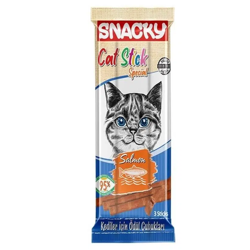 Snacky Kedi Ödül Mama Stick Somonlu Tahılsız 3*5G