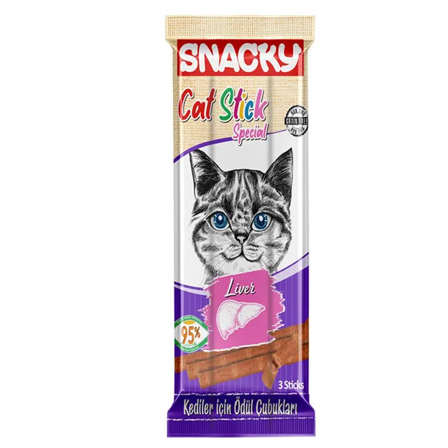 Snacky Kedi Ödül Maması Stick Ciğerli 3*5 G
