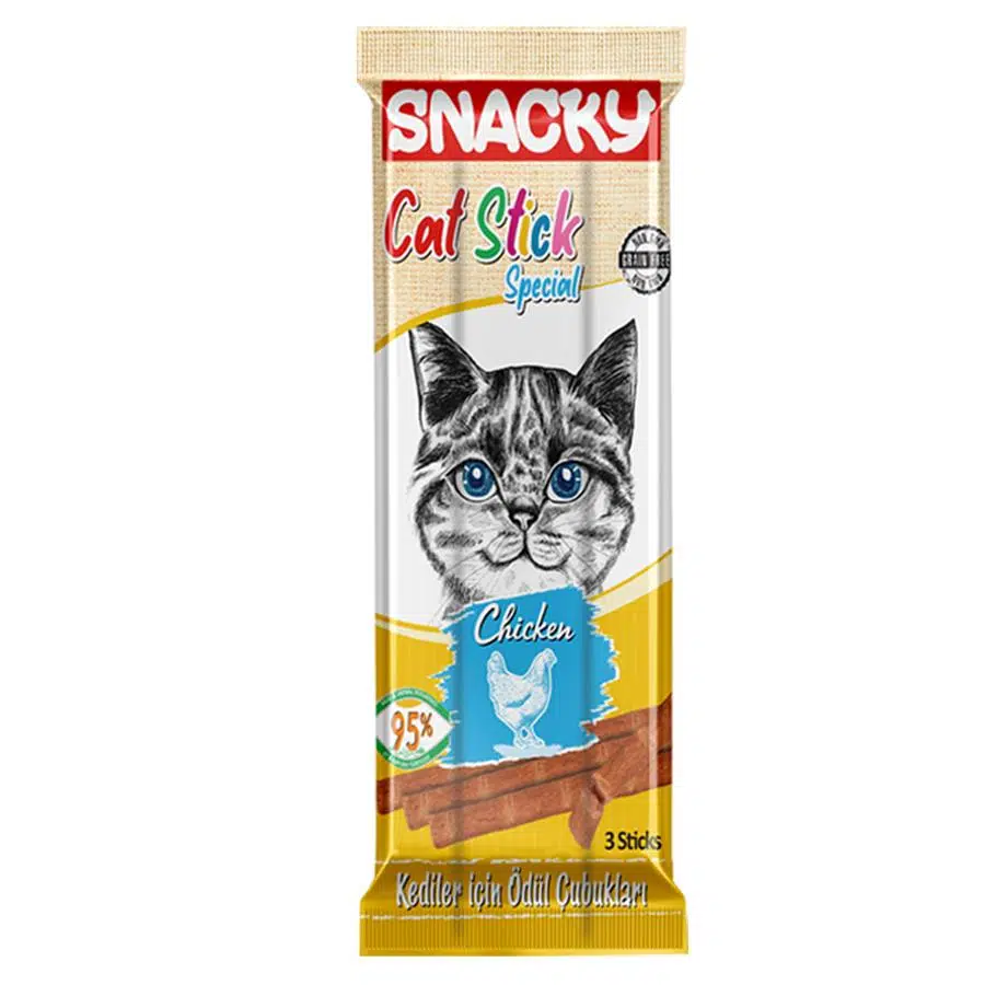 Snacky Kedi Ödül Maması Stick Tavuklu 3*5 G